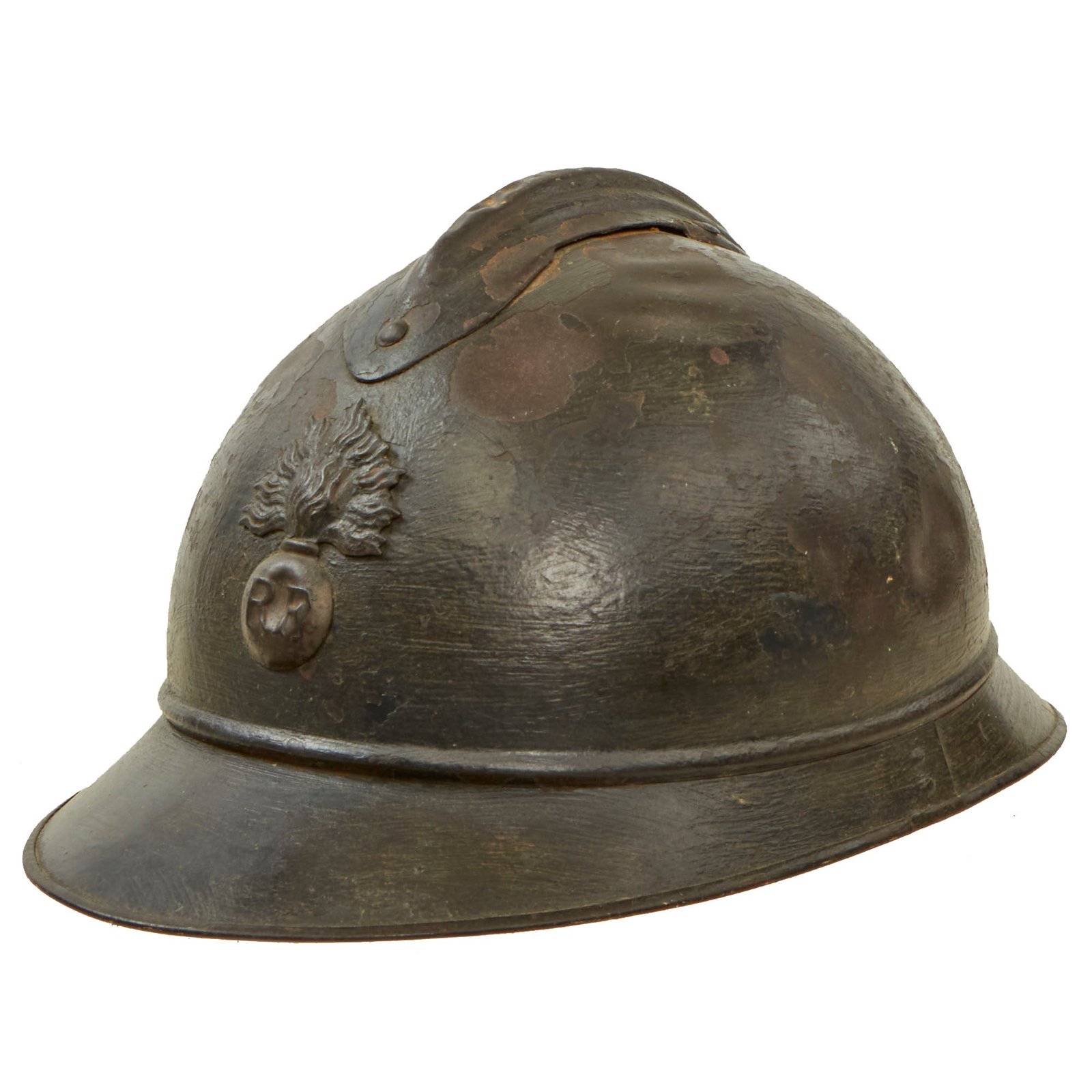 Buy Original French WWI Well-Named 365th Infantry Regiment Issue Model 1915 Adrian Helmet in Horizon Blue - Joseph Sedilleau | Original Firearms Antique For Sale