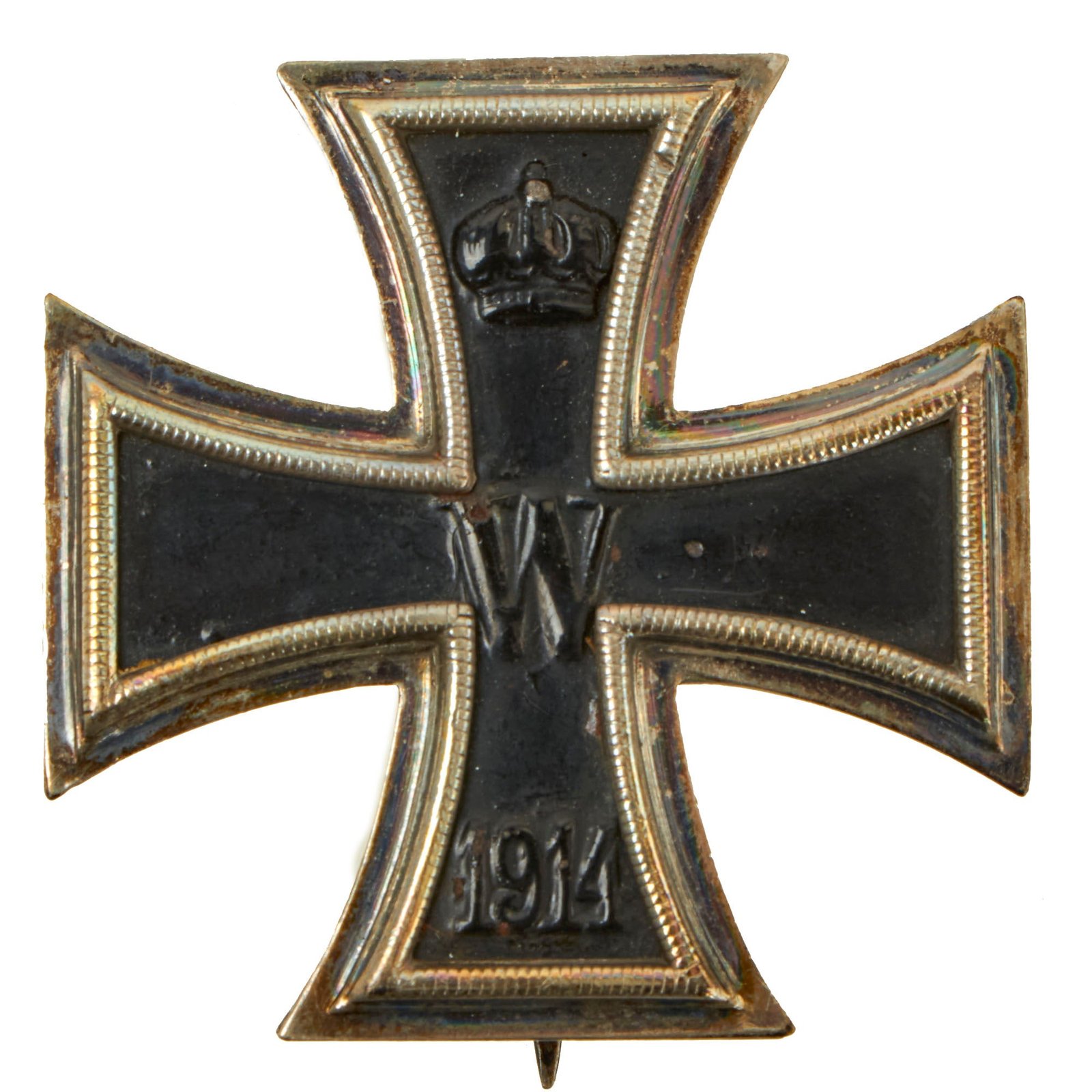 Buy Original Imperial German WWI Prussian Iron Cross First Class 1914 with Pinback by the Royal Mint Order - EKI | Original Firearms Antique For Sale