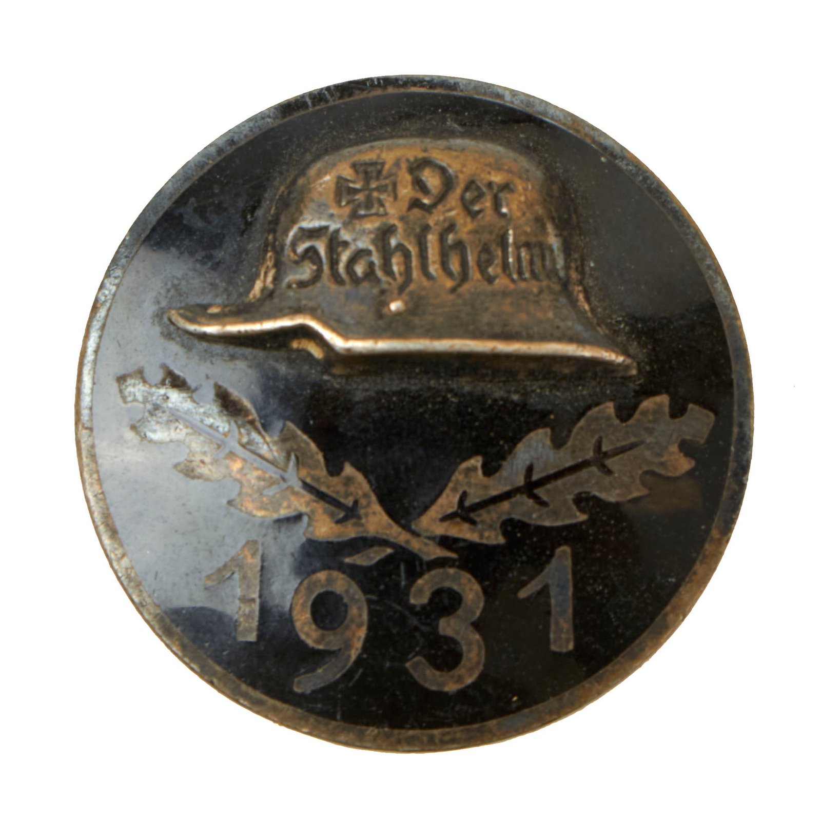 Buy Original German Weimar Period Der Stahlhelm 1931 Commemorative Membership Badge - Der Stahlhelmbund | Original Firearms Antique For Sale