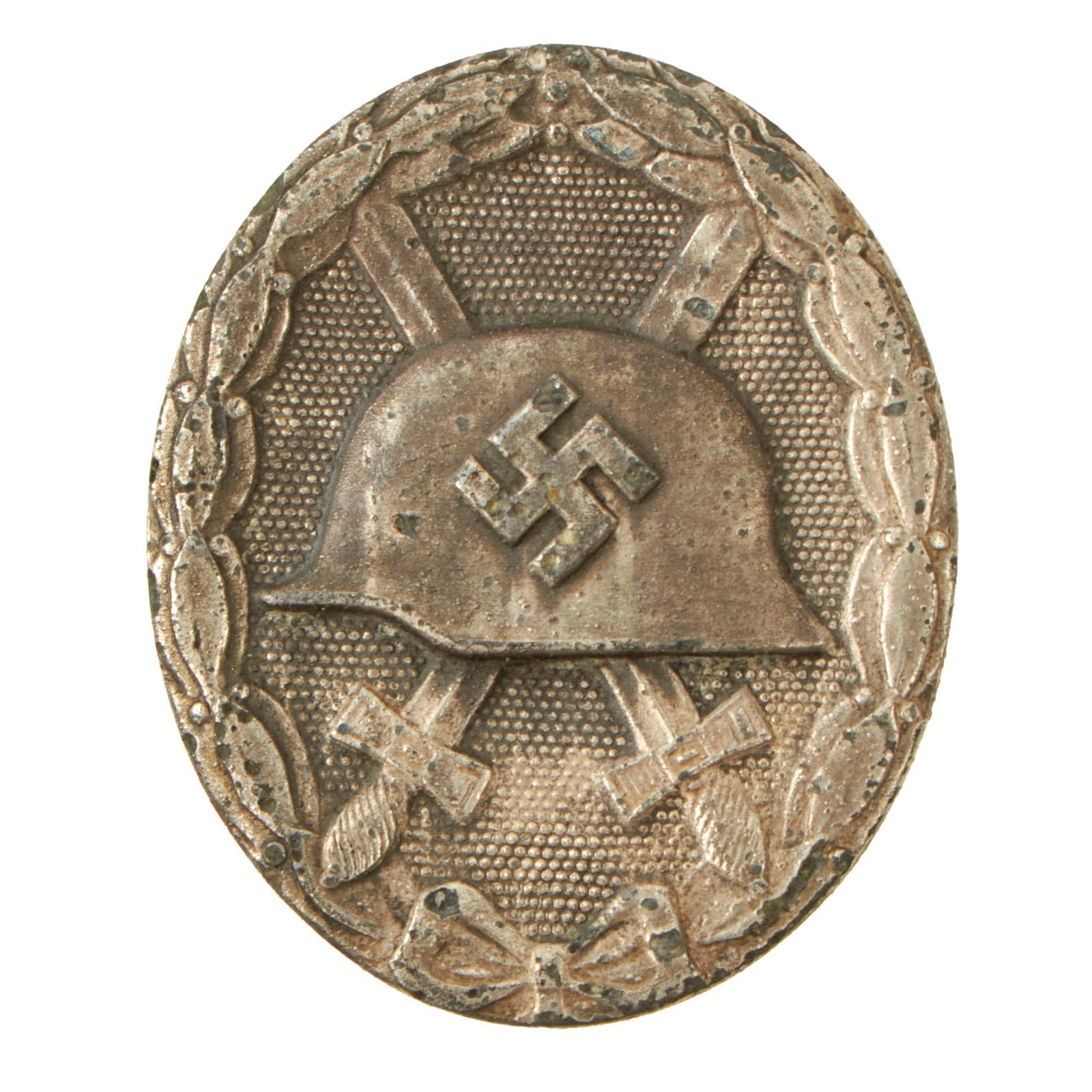 Buy Original German WWII Named Second Class Silver Wound Badge with Research - Unmarked Solid Back | Original Firearms Antique For Sale
