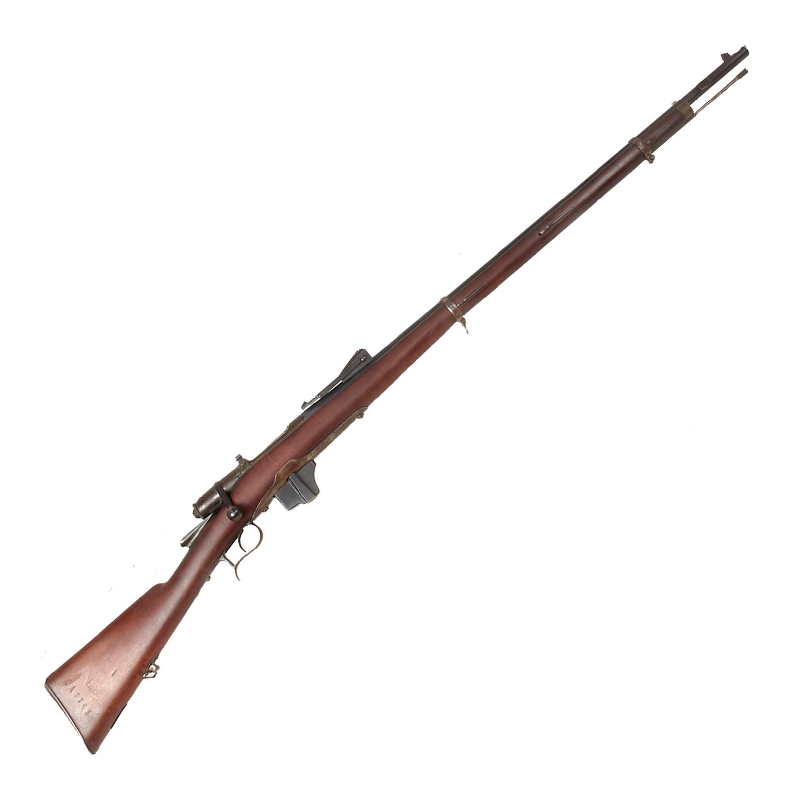 Buy Original Italian Vetterli-Vitali M1870/87 10.4mm Infantry Rifle by Terni with Flame Figured Stock dated 1884 - Serial KA 3763 | Original Firearms Antique For Sale