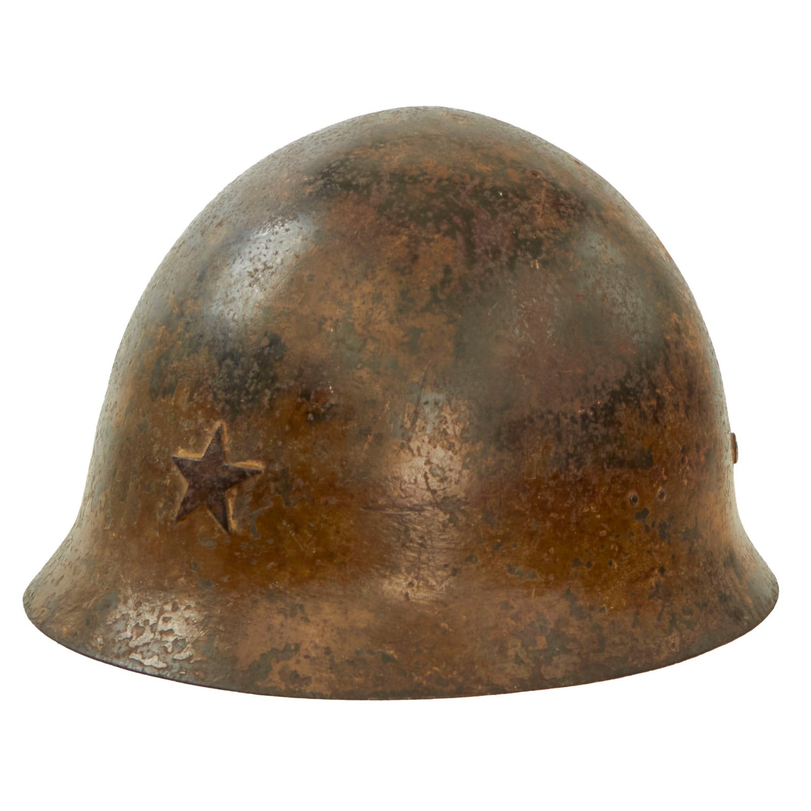 Buy Original Japanese WWII Type 90 Army Helmet with Service-Worn Liner - Tetsubo | Original Firearms Antique For Sale
