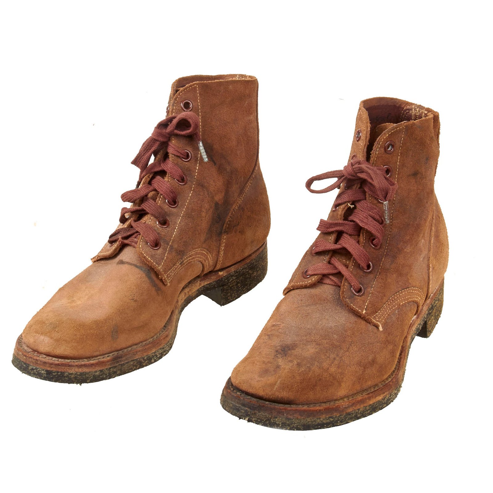 Original U.S. WWII Pair of Marine Corps USMC Boondocker Boots by Endicott Johson Corp. - Size 6½EE - 1943 Dated