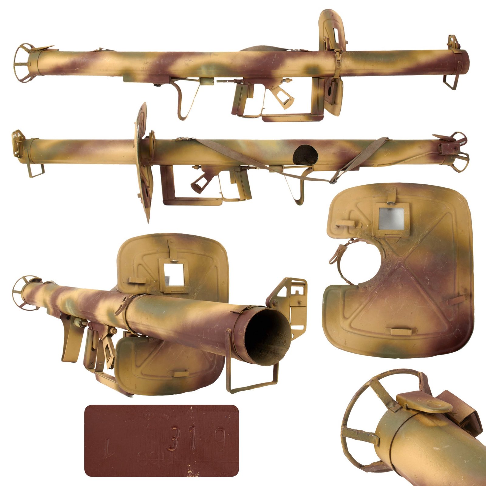 Original German WWII Panzerschreck RPzB 54 Inert Anti-Tank Rocket Launcher by HASAG, Tschenstochau Plant - Serial 319
