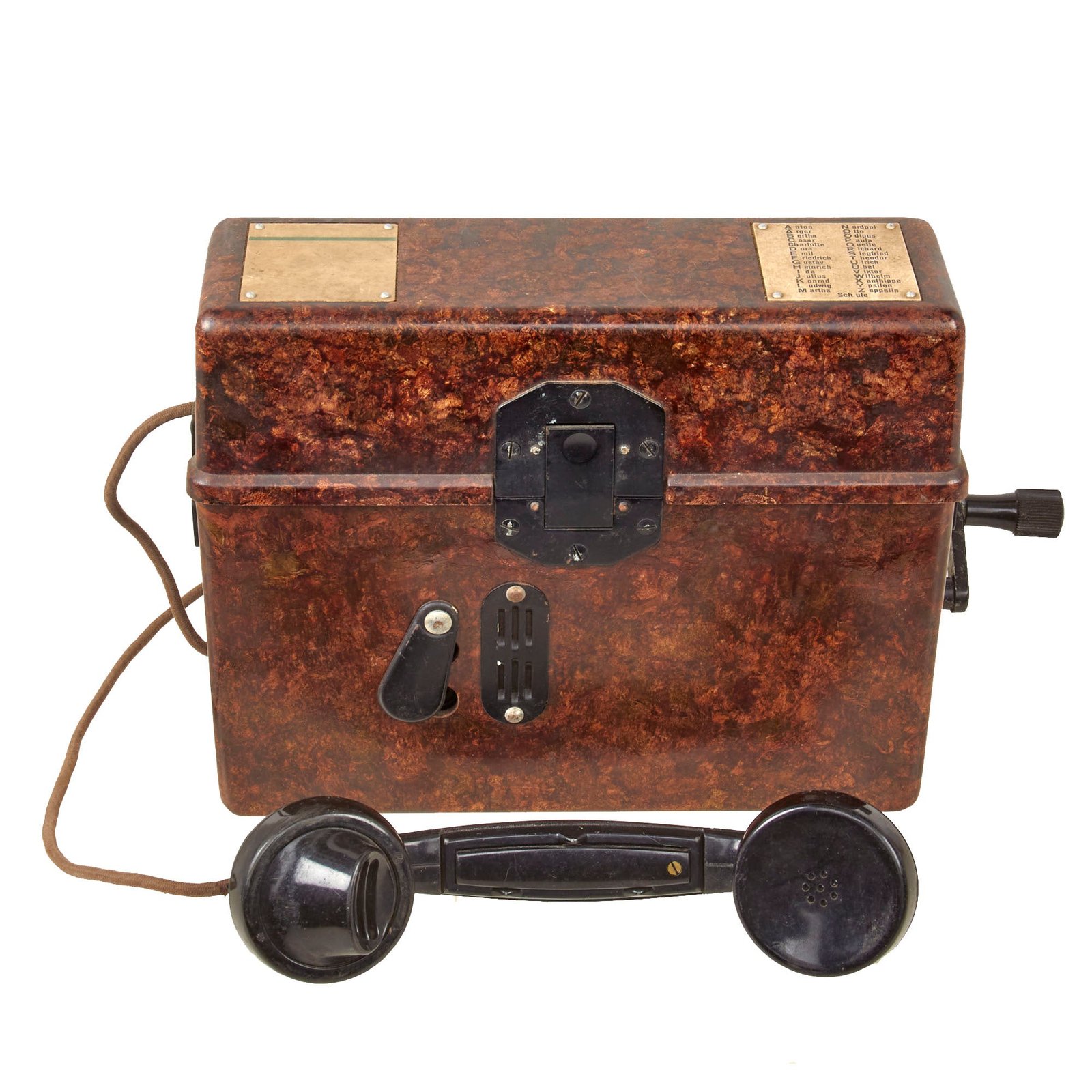 Original German WWII Wehrmacht Model FF33 Field Telephone by R.B. & Co. Dated 1943 - Feldfernsprecher 33