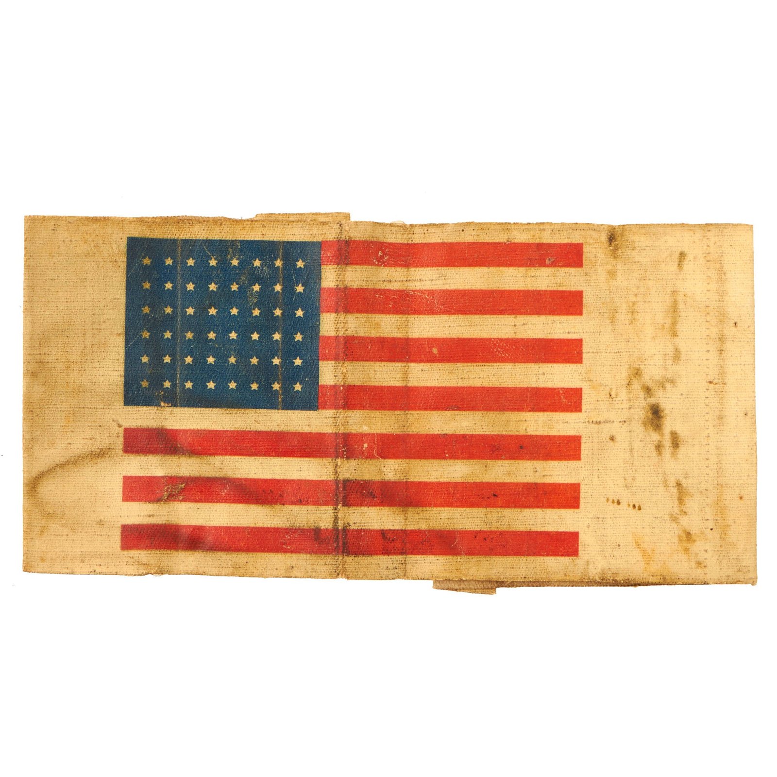 Buy Original U.S. WWII Service Worn Paratrooper D-Day Invasion American Flag Oilcloth Armband | Original Firearms Antique For Sale
