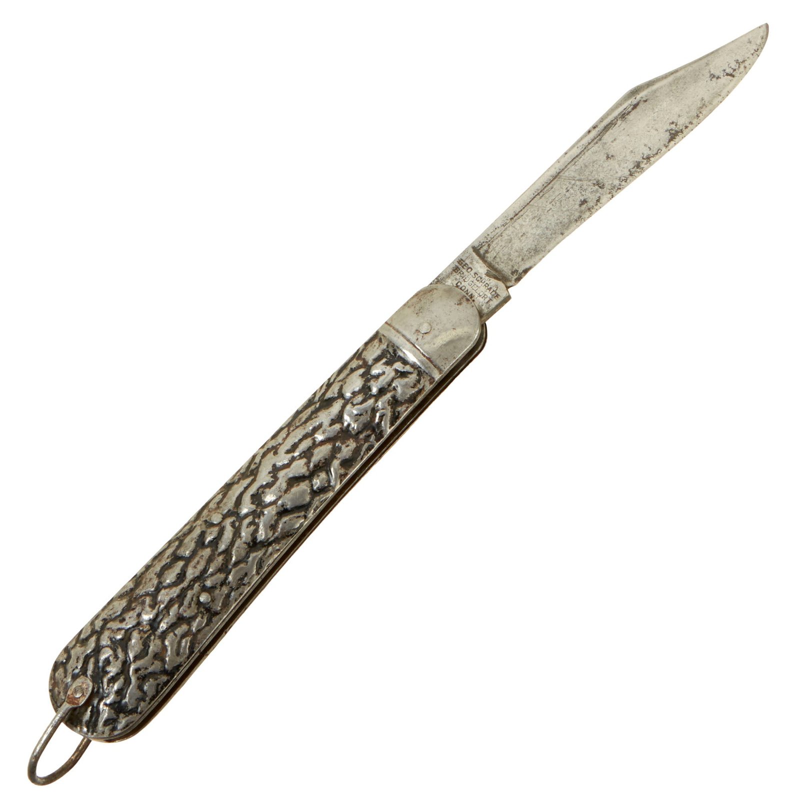Buy Original U.S. WWII Airborne Schrade Presto M2 No.3 Paratrooper Knife with Painted Metal Handle & End Loop | Original Firearms Antique For Sale