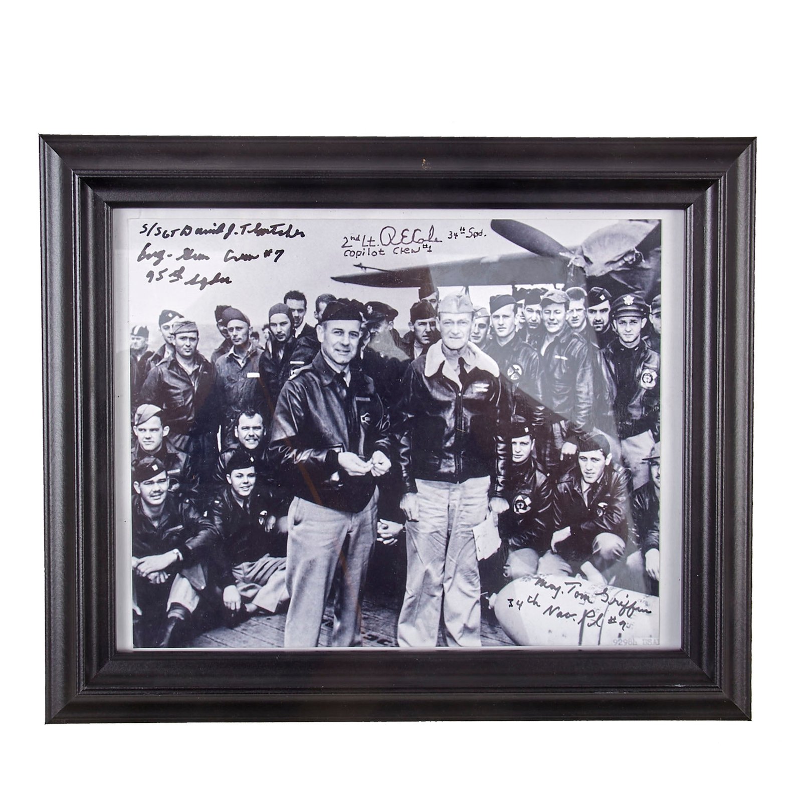 Buy Original U.S. Signed Picture: “Doolittle’s Raiders” Framed Picture Signed By David J. Thatcher, R.E. Cole and Major Thomas C. Griffin - 10⅞ x 13⅜” | Original Firearms Antique For Sale