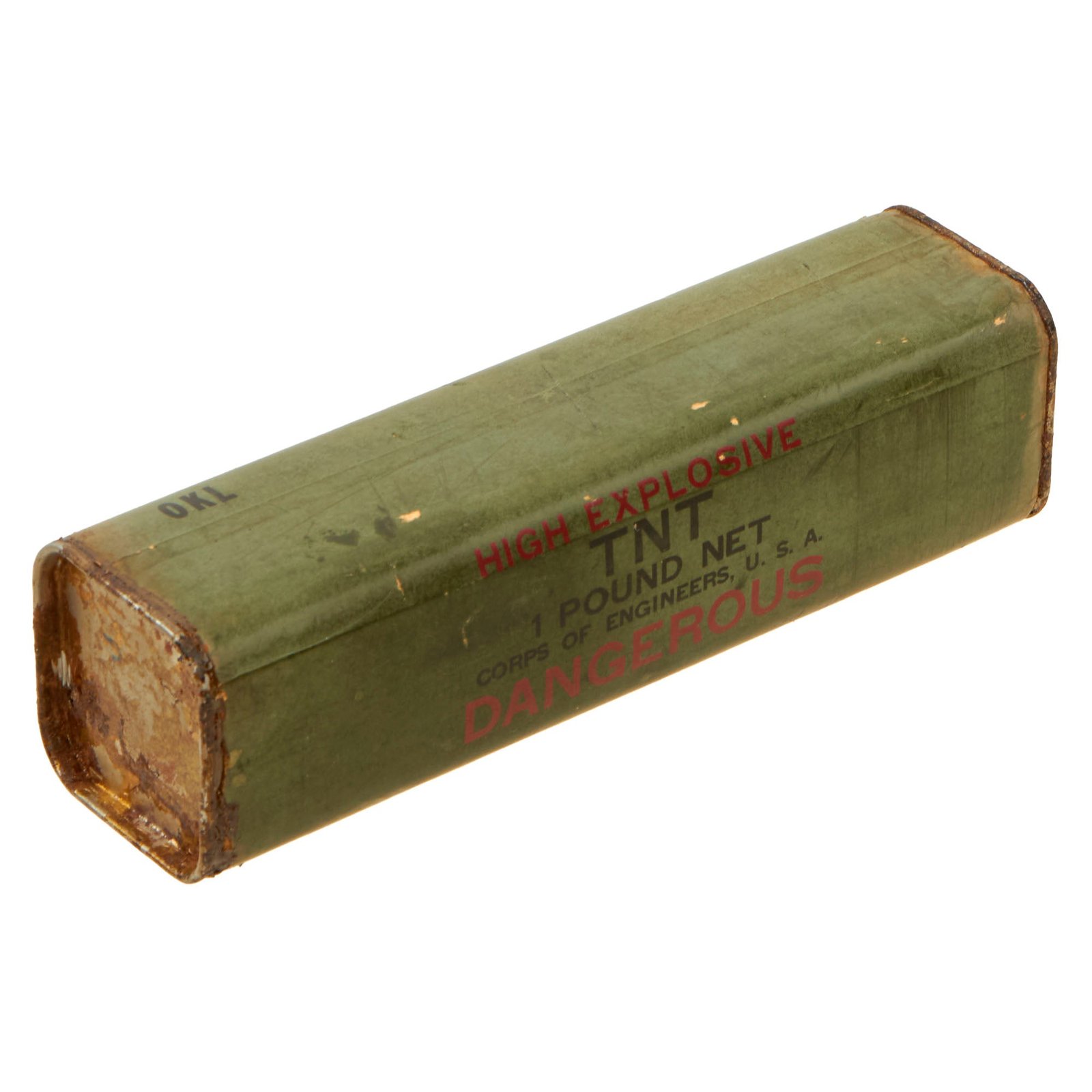 Buy Original U.S. WWII Corps of Engineers High Explosive TNT 1 Pound Block - INERT | Original Firearms Antique For Sale