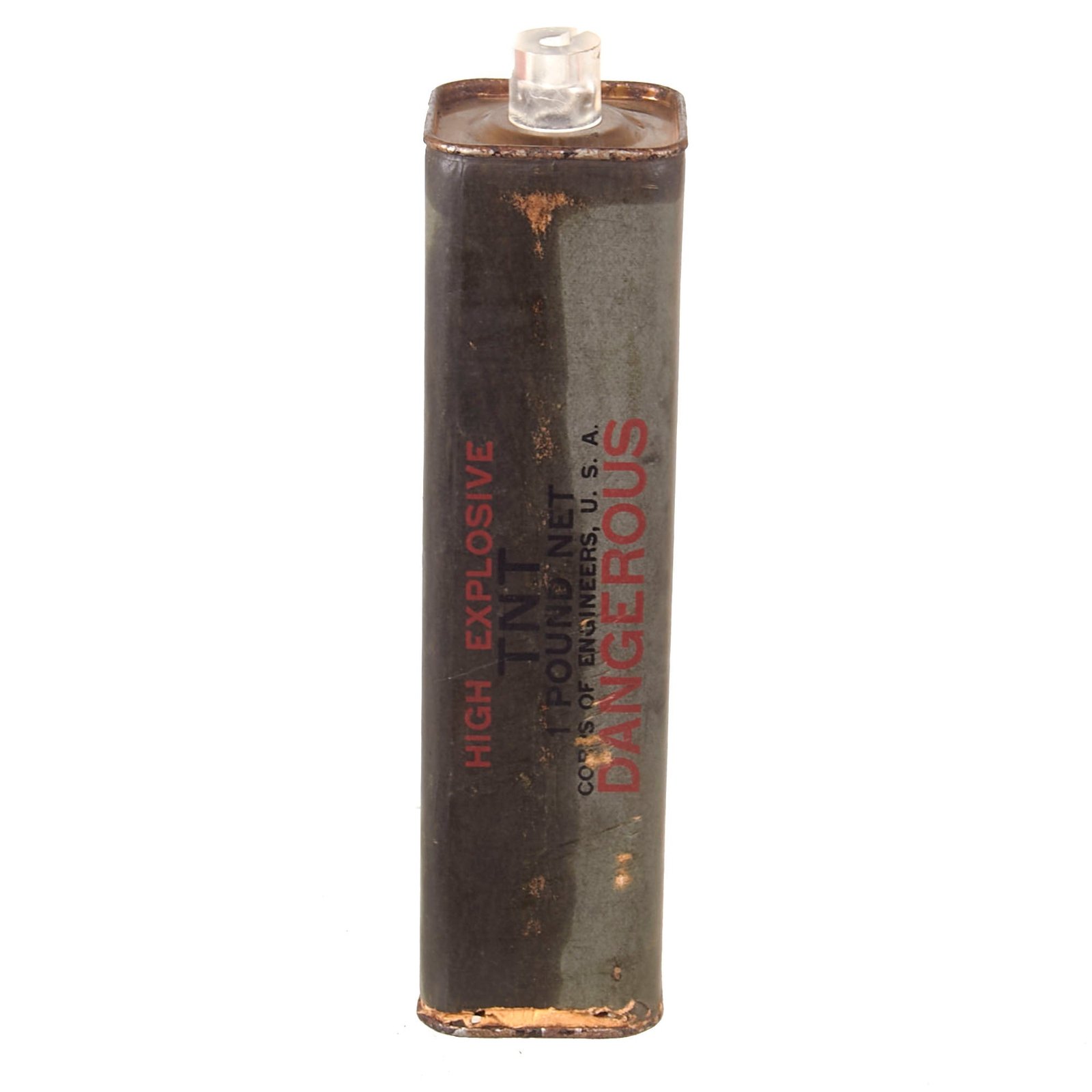 Buy Original U.S. WWII Corps of Engineers High Explosive TNT 1 Pound Block - INERT | Original Firearms Antique For Sale