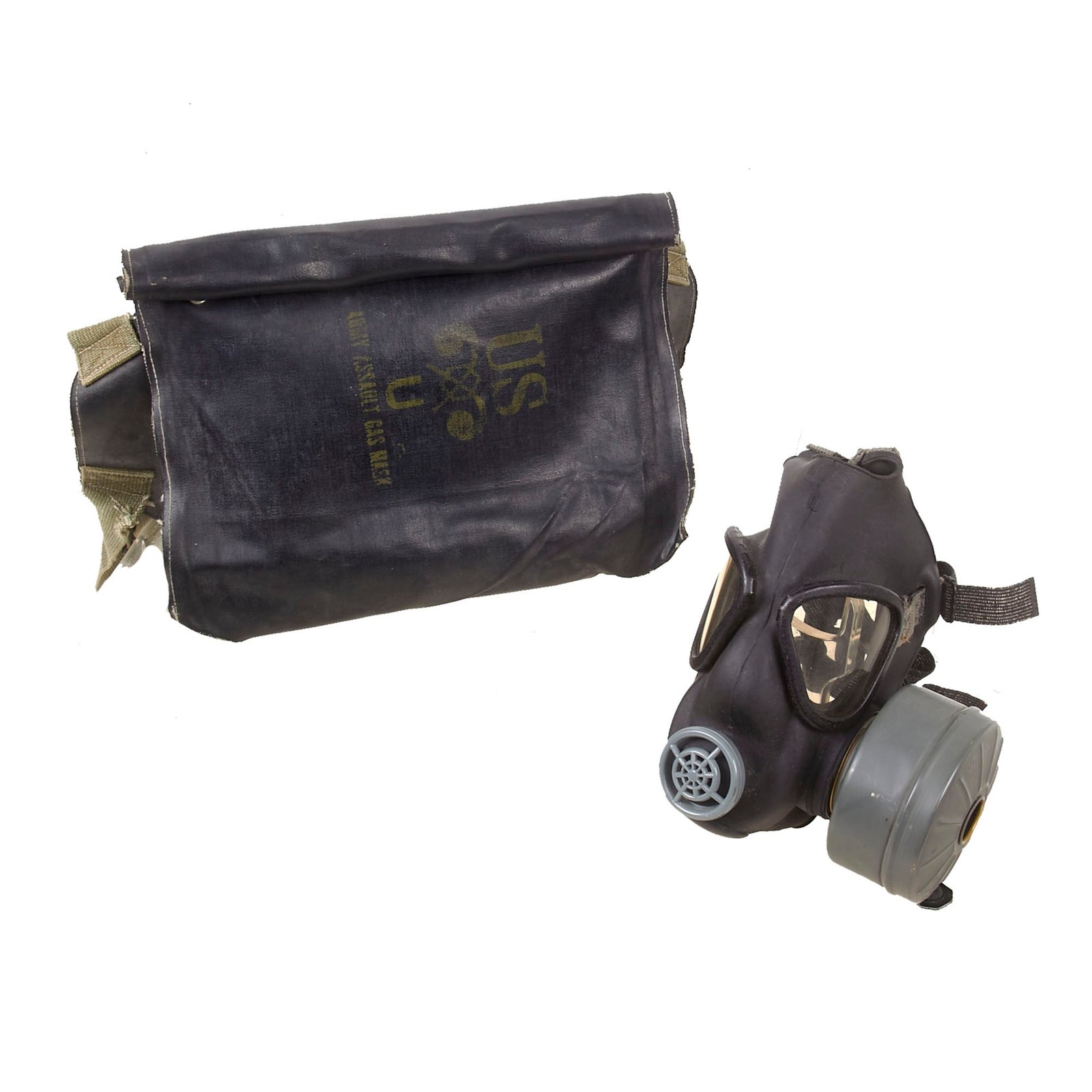 Buy Original U.S. WWII D-Day Invasion E7 Assault Carrier With M5 Gas Mask & Filter | Original Firearms Antique For Sale