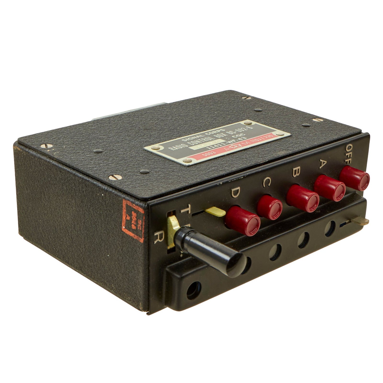 Buy Original British WWII Royal Air Force Supermarine Spitfire Fighter Radio Control Box BC-602-B with Air Ministry Data Plate | Original Firearms Antique For Sale