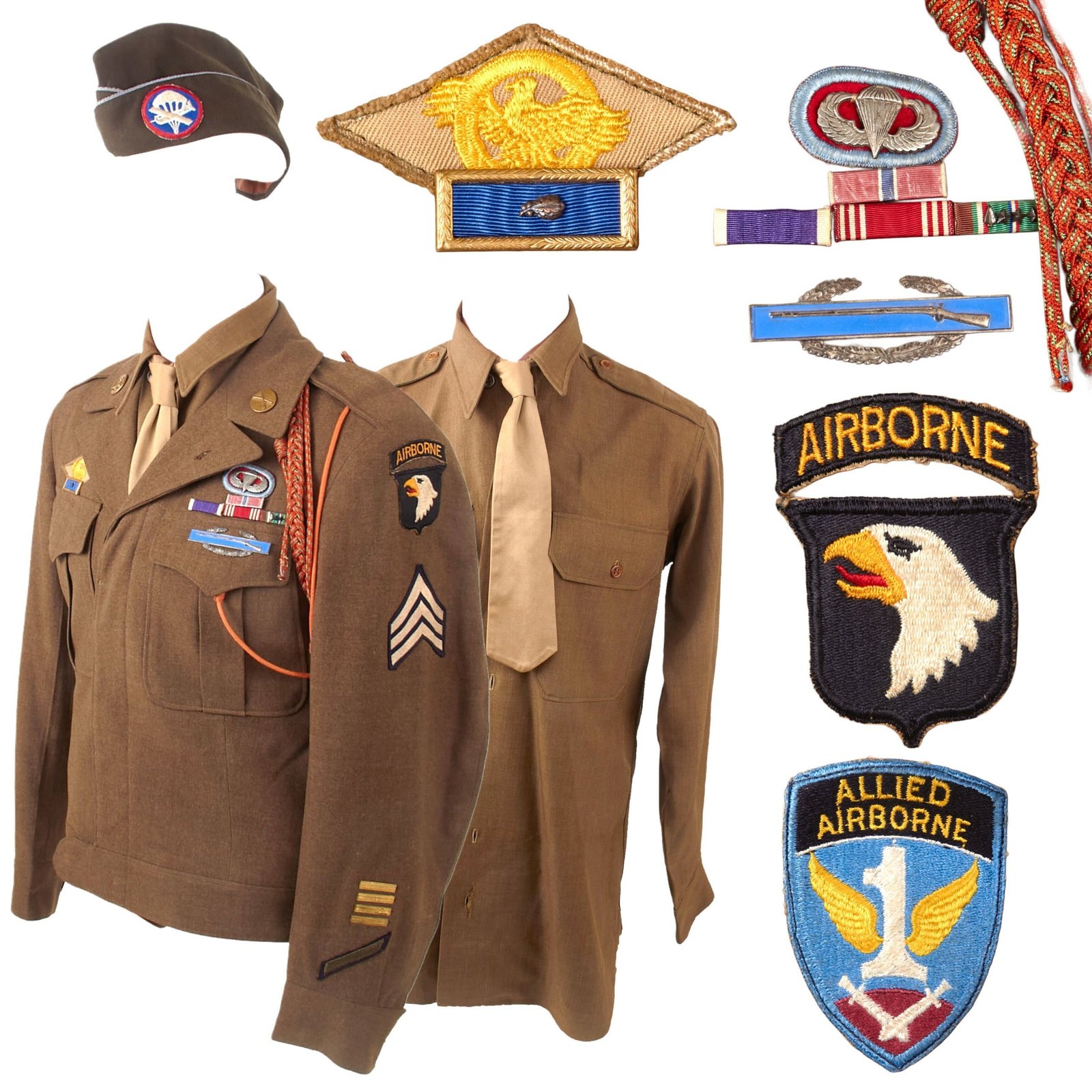 Buy Original U.S. WWII Named 501st Parachute Infantry Regiment - 101st Airborne Division Ike Jacket - Sergeant Wilson J. Boback - Bronze Star & Purple Heart Recipient - Mark Bando Collection | Original Firearms Antique For Sale