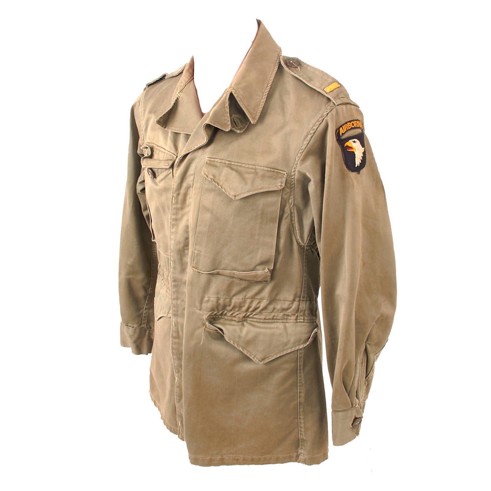 Buy Original U.S. WWII 101st Airborne Division 2nd Lieutenant’s M-1943 M43 Field Jacket | Original Firearms Antique For Sale