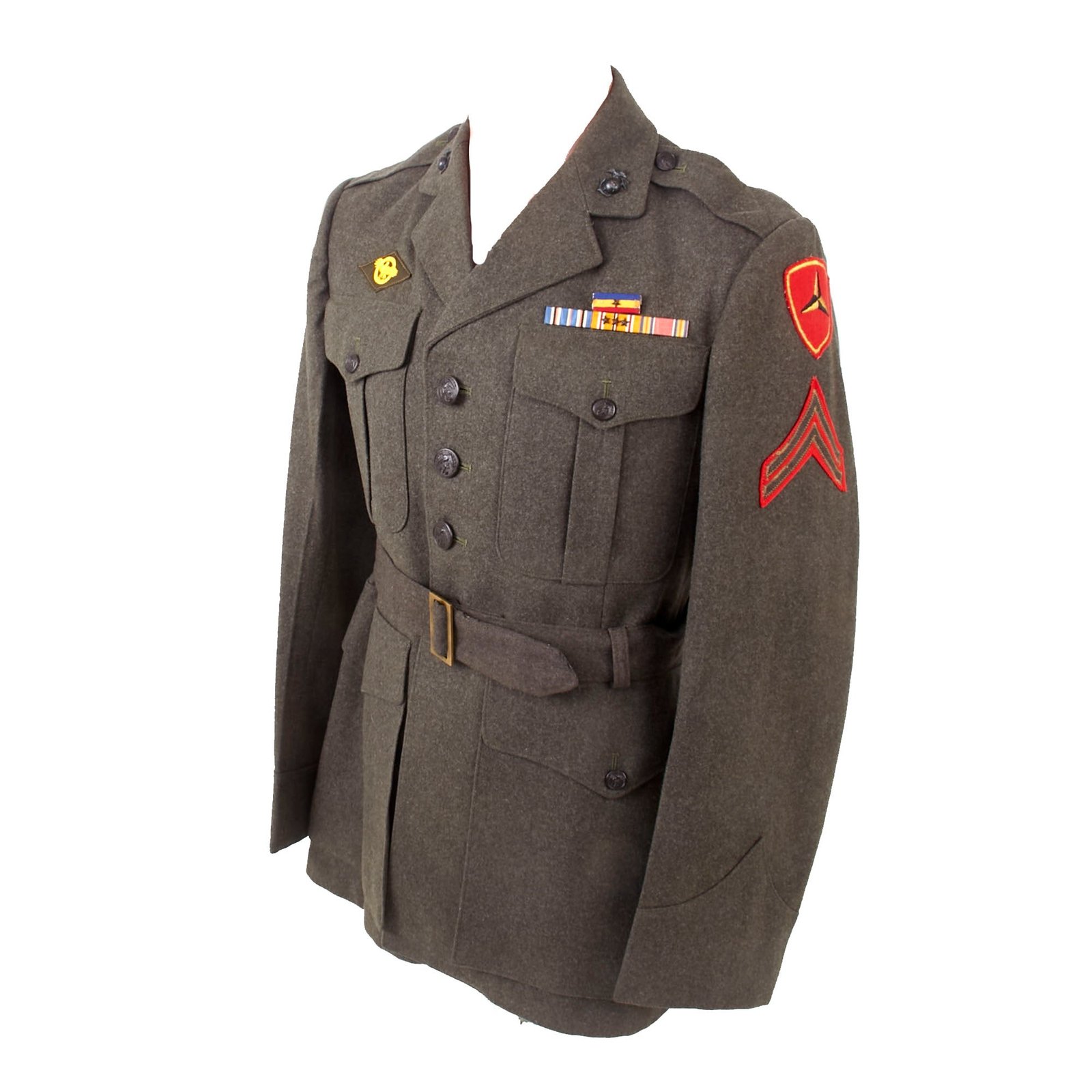 Buy Original U.S. WWII Named 3rd Marine Division Uniform Jacket to Iwo Jima Veteran - Corporal Darold A. Kramer | Original Firearms Antique For Sale