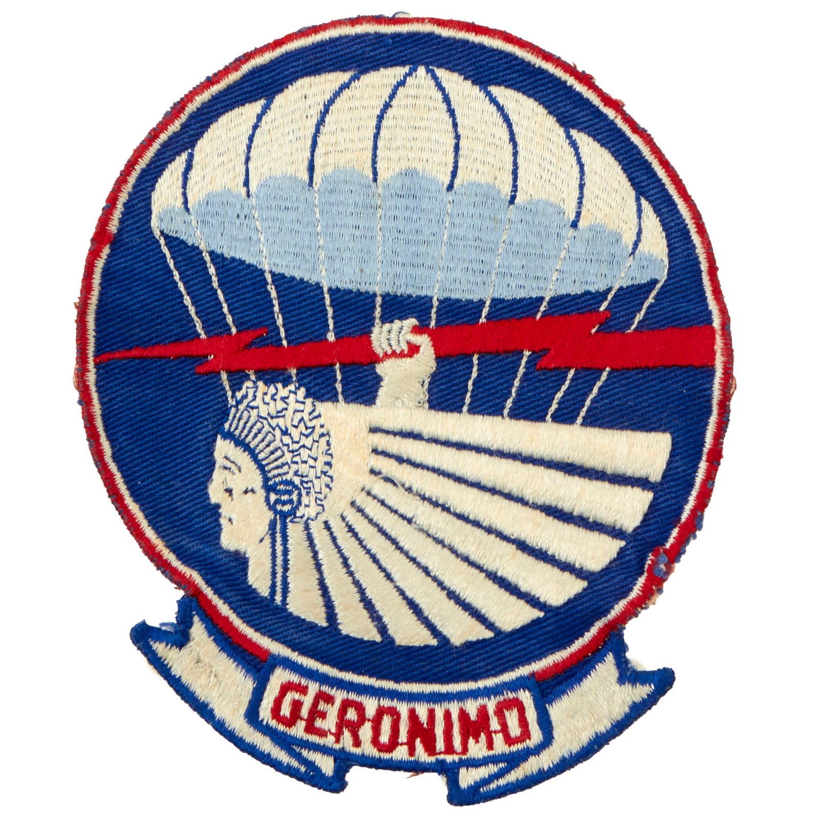Buy Original U.S. WWII 501st Parachute Infantry Regiment Pocket Patch - Geronimo - Extremely Rare | Original Firearms Antique For Sale