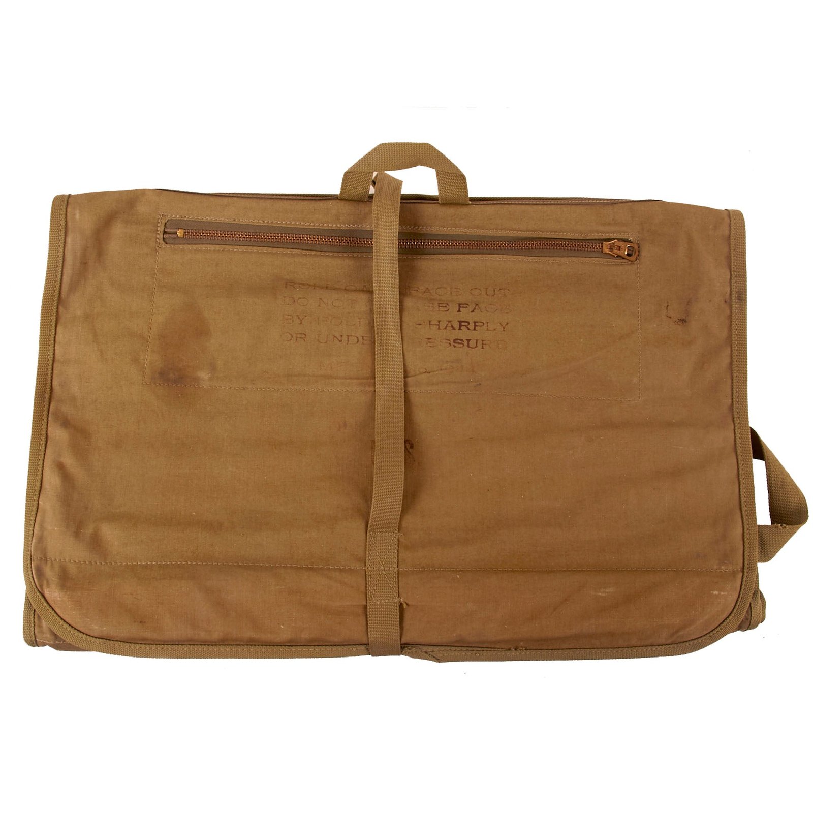Buy Original U.S. WWII Jeep Canvas Roll Map Case with Map of Heidelberg Showing German NSDAP Party Headquarters - Dated 1944 | Original Firearms Antique For Sale
