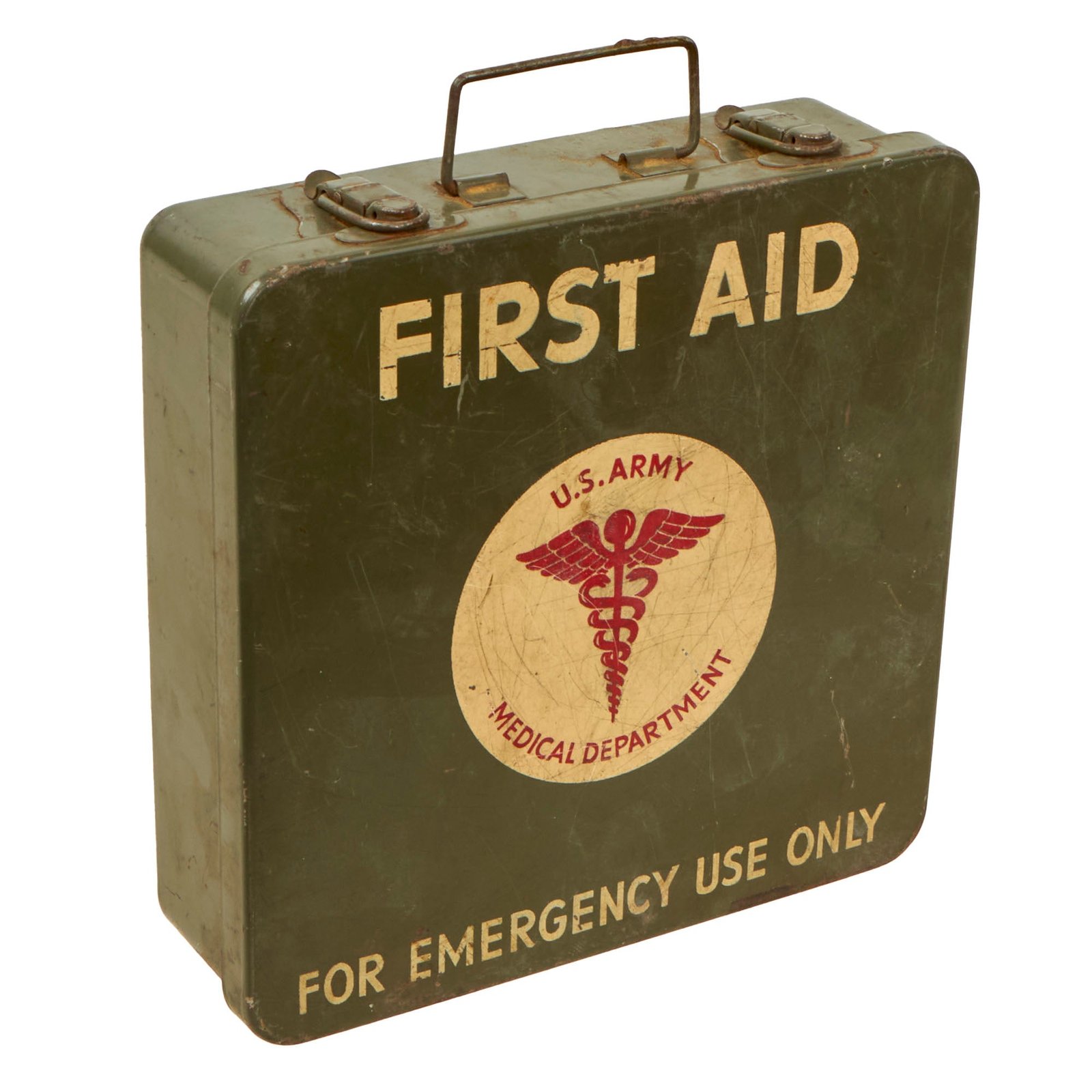 Buy Original U.S. WWII Motor Vehicle 24-Unit Emergency First Aid Kit - EMPTY - Stock No. 9777100 | Original Firearms Antique For Sale