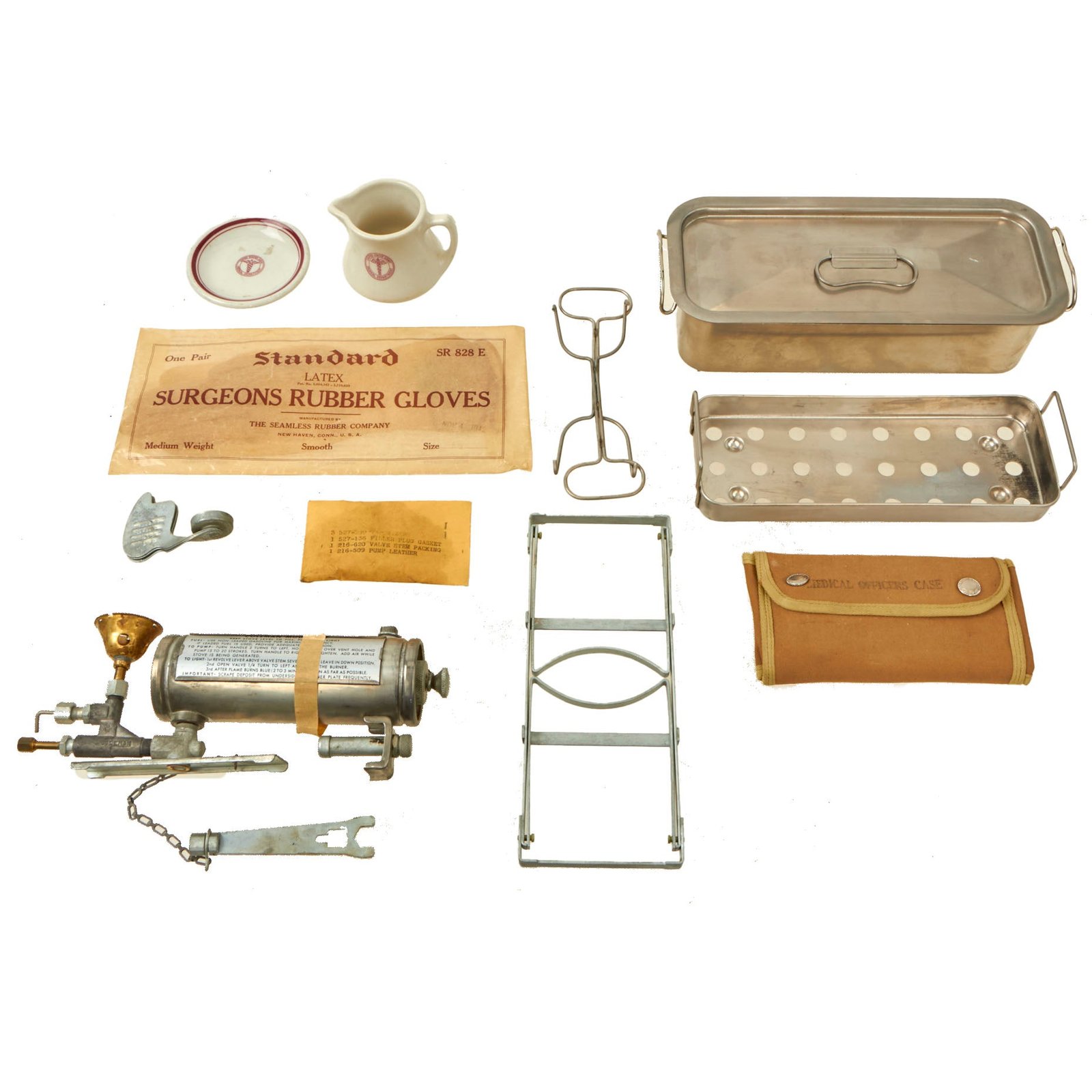 Buy Original U.S. WWII Medical Department Surgeon’s Lot of Tools & Equipment with Coleman Model 527 & Medical Officer’s Case | Original Firearms Antique For Sale