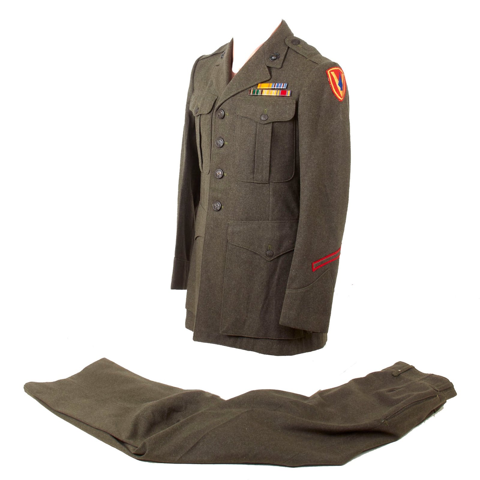 Buy Original U.S. WWII Named 5th Marine Division Uniform - William Francis Griffing, 13th Marine Regiment | Original Firearms Antique For Sale