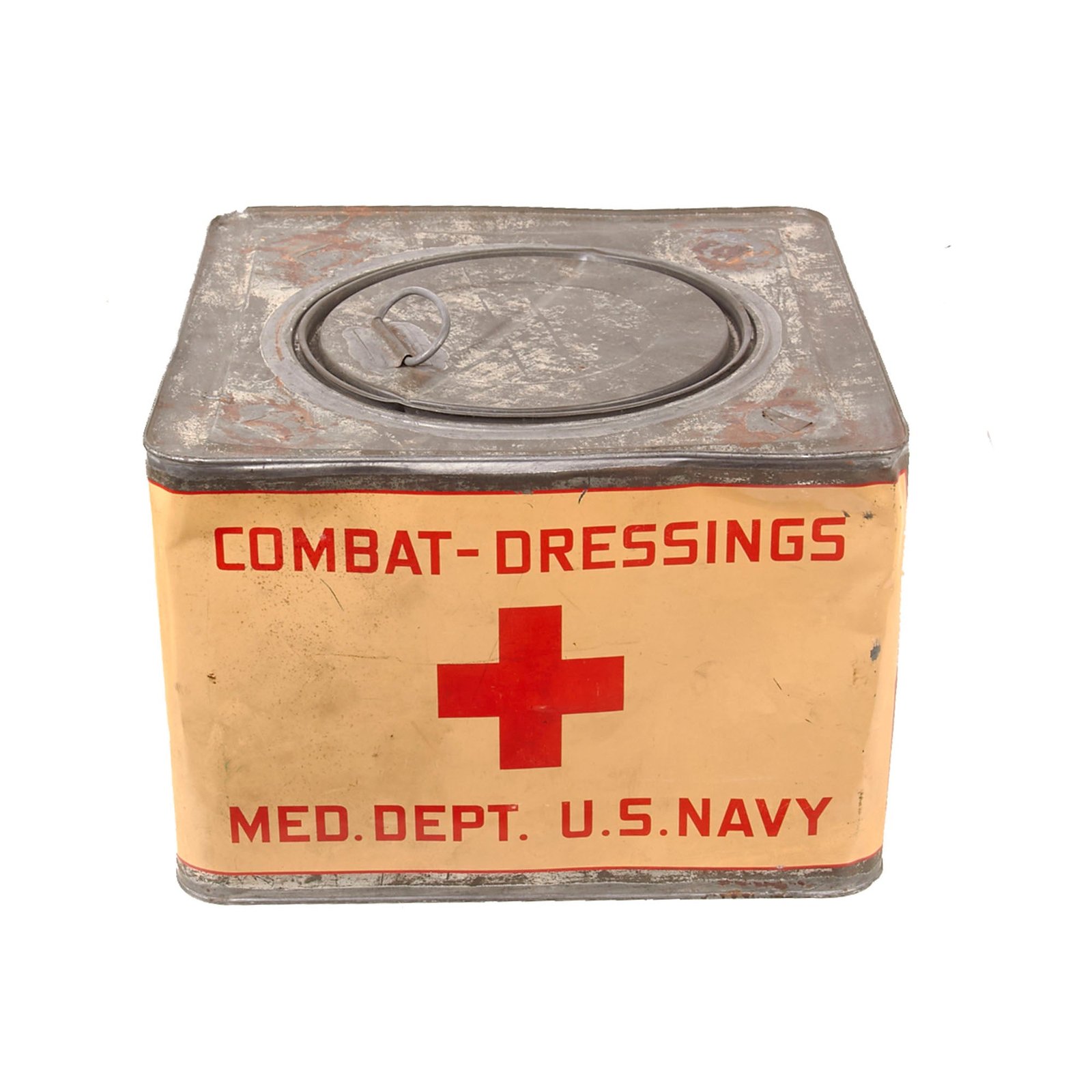 Buy Original U.S. WWII US Navy Shipboard Medical Department Combat Dressing Box | Original Firearms Antique For Sale