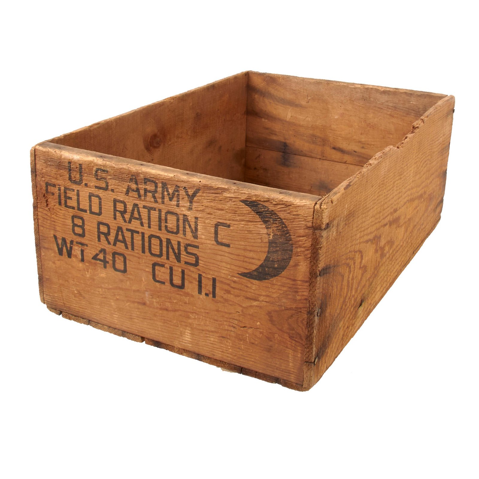 Buy Original U.S. WWII C-Ration Crate for 8 Rations | Original Firearms Antique For Sale