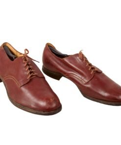 Original U.S. WWII Army Pair of Officer’s Dress Shoes in Enormous Size 14 ½ with Shoe Trees by General Shoe Corp.