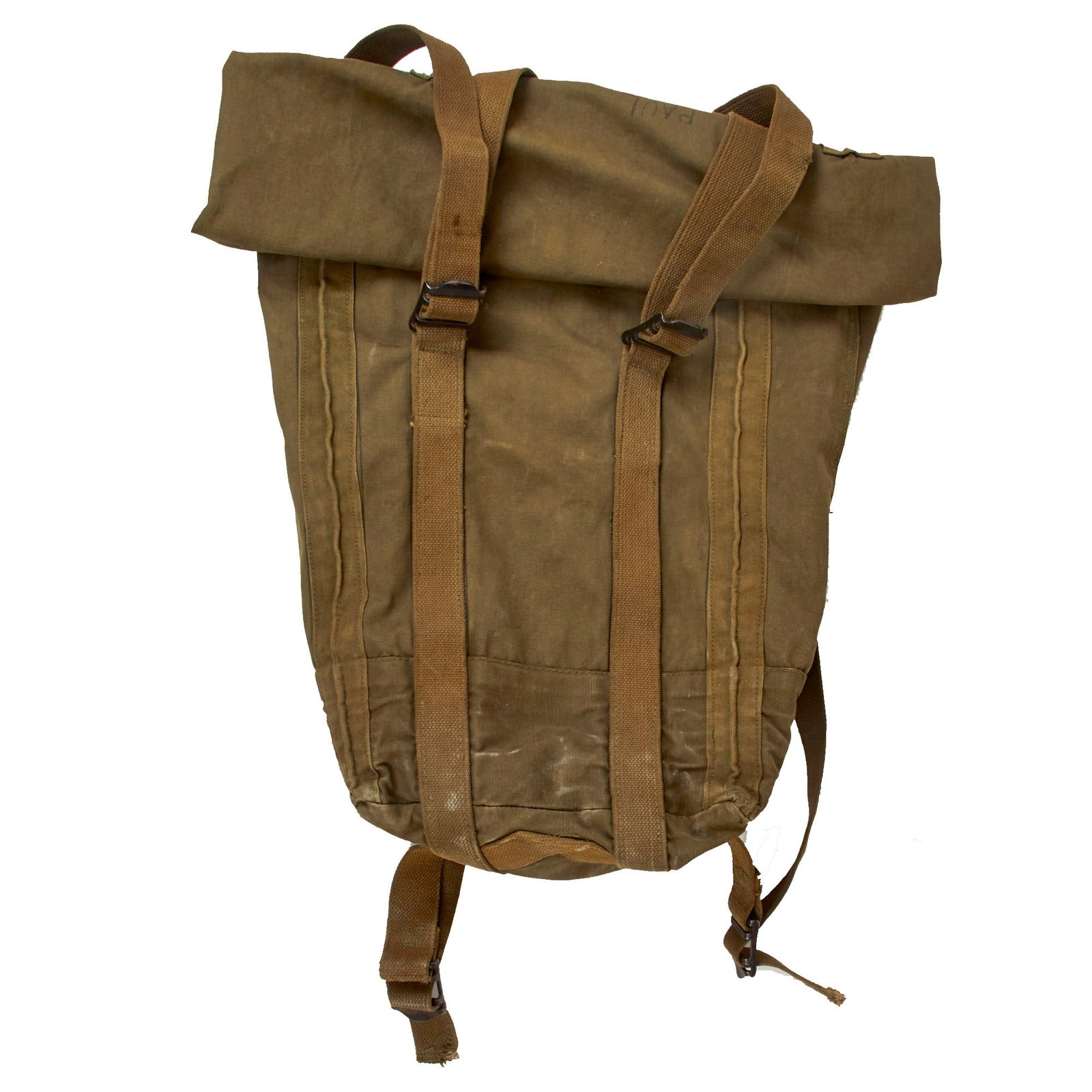 Original U.S. WWII Rare Navy Shore Party “Utah Beach” Medic’s Backpack with Stenciled Name - C.C. Crogan