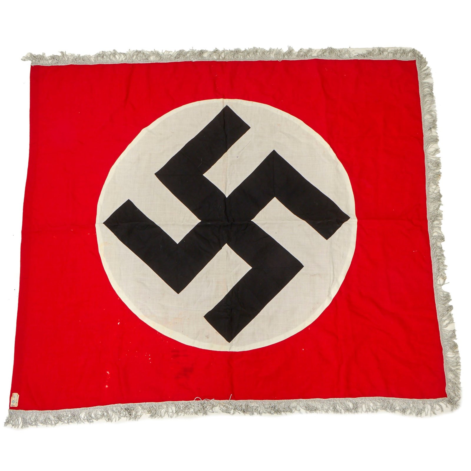 Buy Original German WWII NSDAP Double Sided National Political Fringed Parade Standard Flag with RZM Tag - 46" x 54” | Original Firearms Antique For Sale
