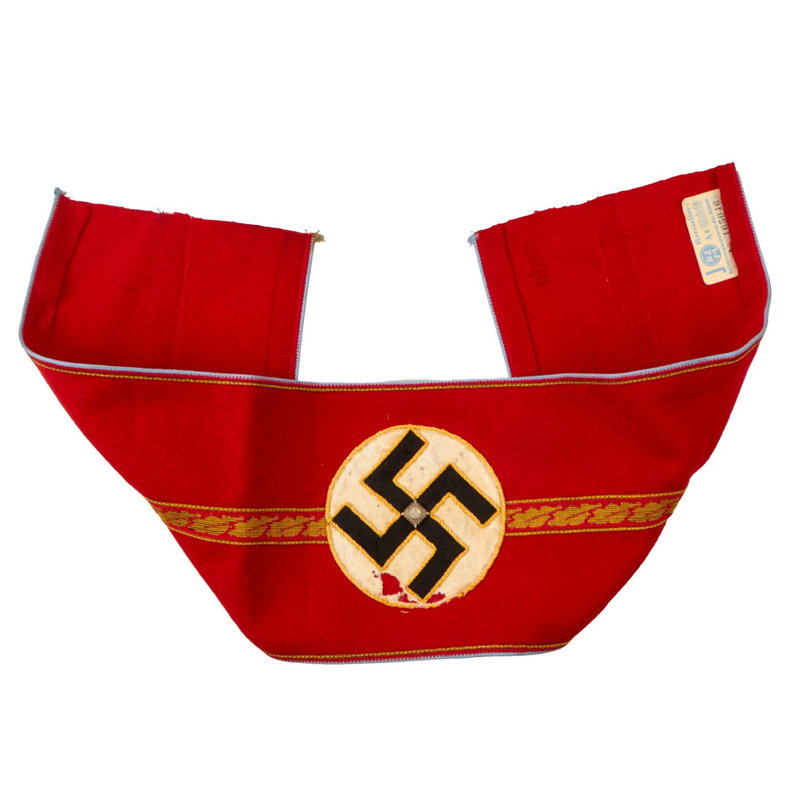 Buy Original German WWII NSDAP Local Group Cell Leader Armband with RZM Tag - Ortsgruppen Zellenleiter | Original Firearms Antique For Sale