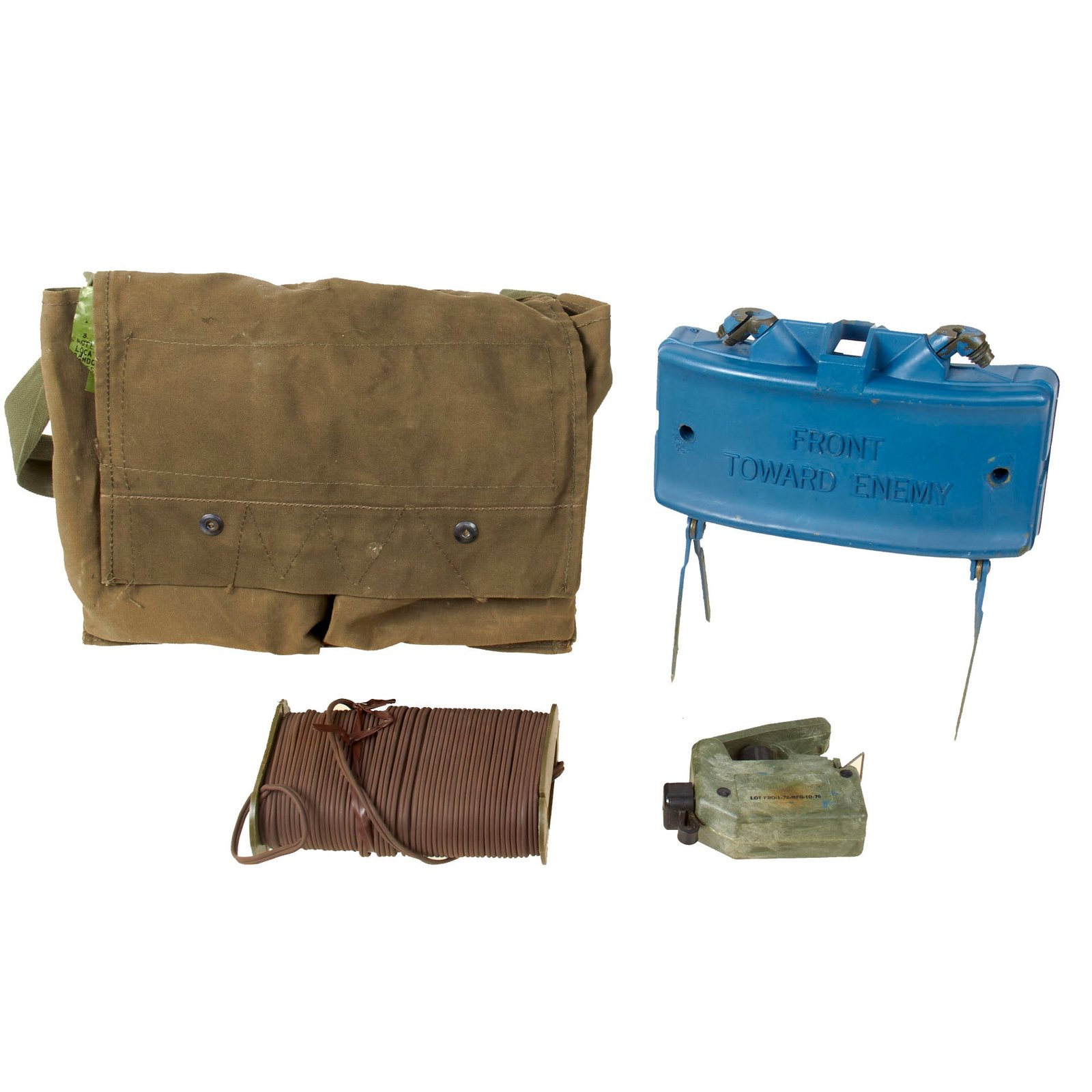 Original U.S. Vietnam War M68 Claymore Mine Training Kit with Canvas Carry Bag - Inert