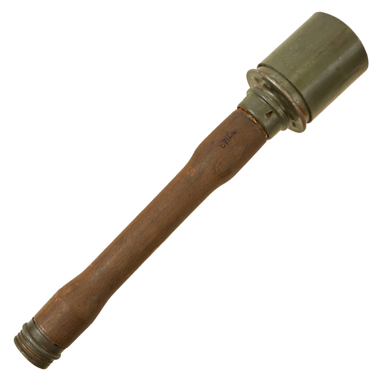 Buy Original German WWII Inert 1943-Dated M24 Stick Grenade by S. Elster of Vienna with Fragmentation Sleeve - Stielhandgranate | Original Firearms Antique For Sale