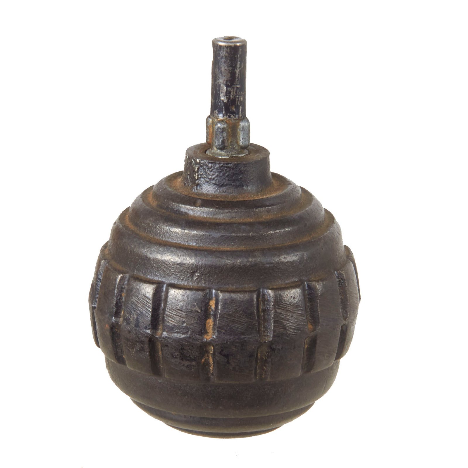 Buy Original German WWI Inert Model 1915 Kugel n/A Ball Hand Fragmentation Inert Grenade with Fuse - Kugelhandgranate | Original Firearms Antique For Sale
