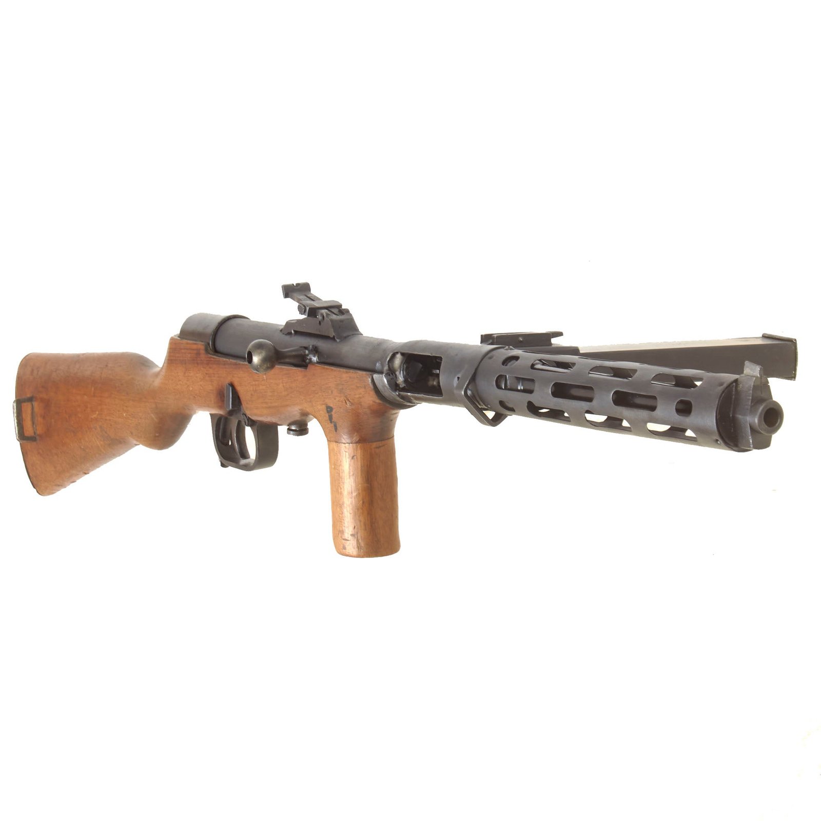 Buy Original German Pre-WWII ERMA EMP Display Sub Machine Gun with Spanish Civil Guard Marked Magazine - Serial F-2869 | Original Firearms Antique For Sale