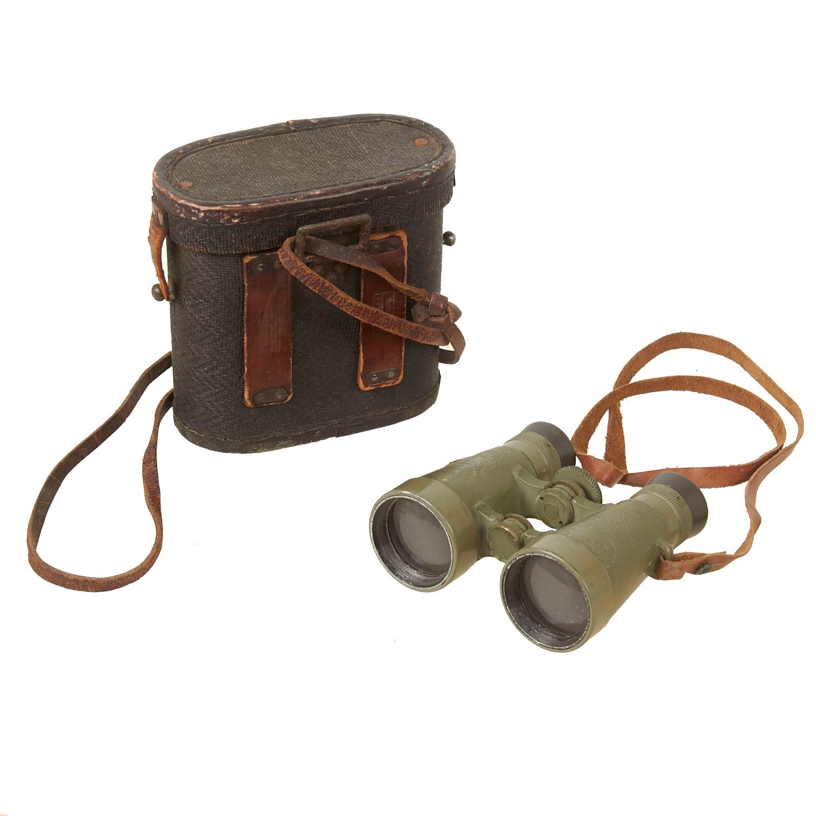 Buy Original Imperial German WWI Frenglas 08 Binoculars by Emil Busch A.G. in Ersatz Carrying Case | Original Firearms Antique For Sale