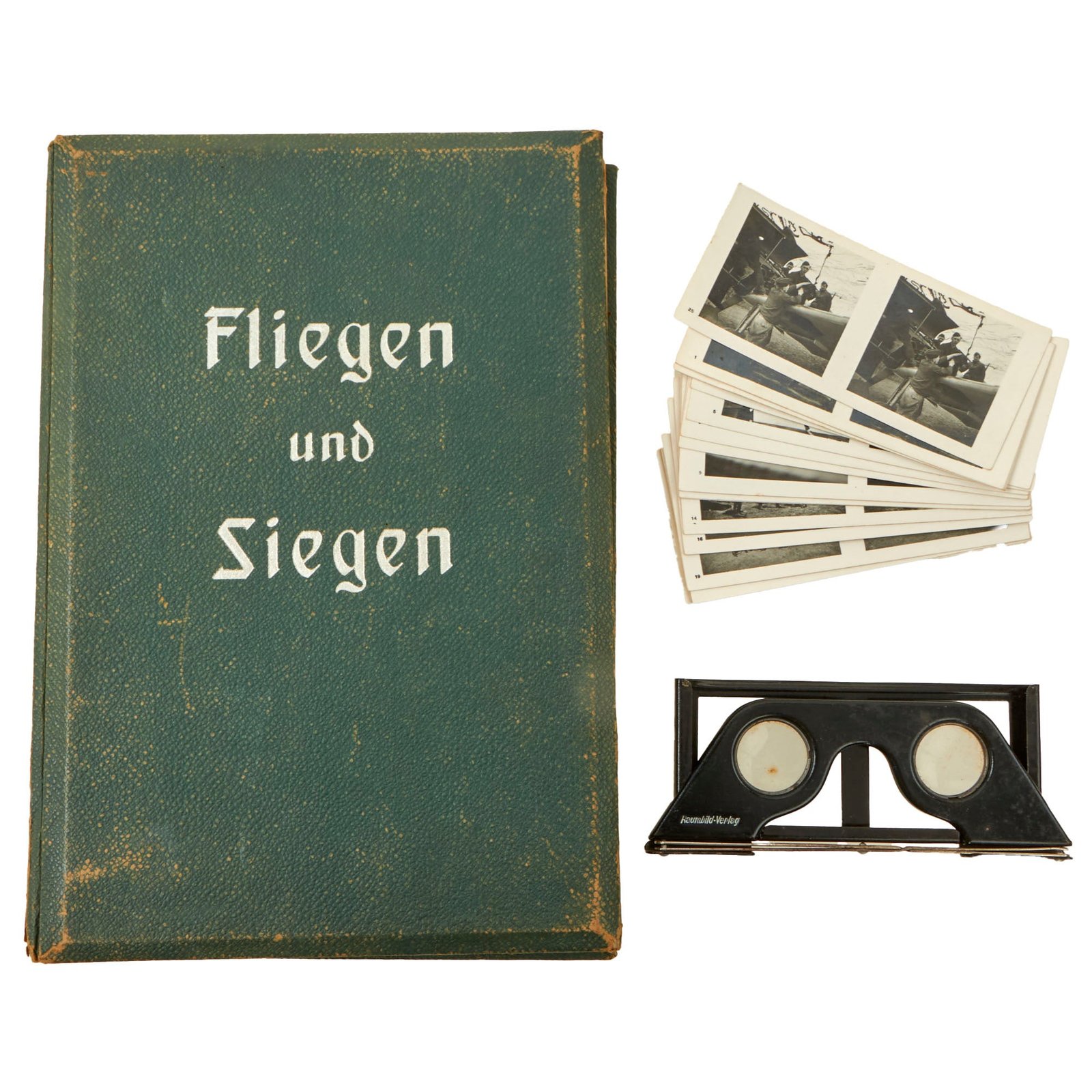 Buy Original German WWII Luftwaffe Book “Fliegen und Siegen” with Stereoscopic Glasses - Dated 1942 | Original Firearms Antique For Sale