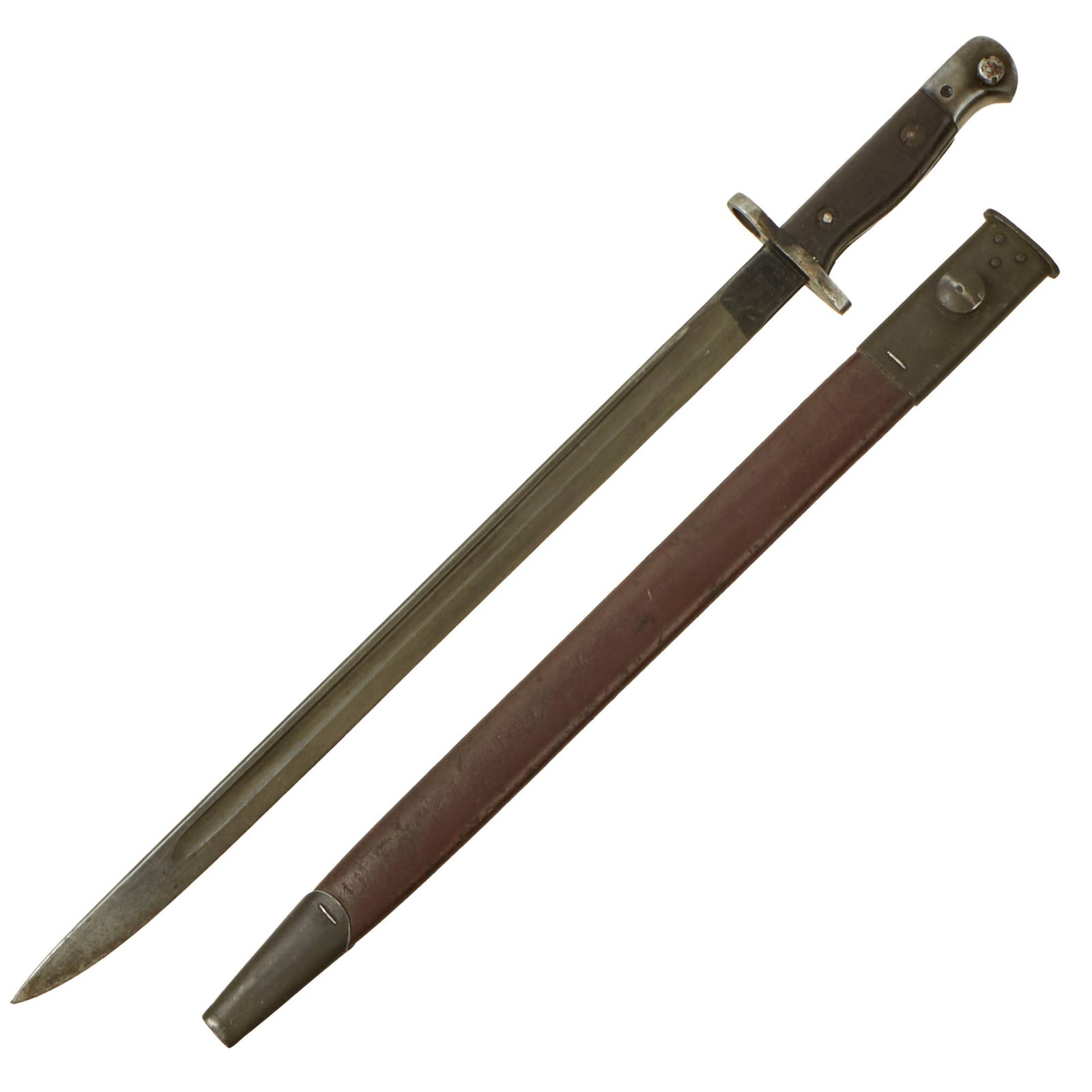 Buy Original British WWI P-1907 Enfield Bayonet with Mangrove 1944-Dated Scabbard - Dated 1916 | Original Firearms Antique For Sale