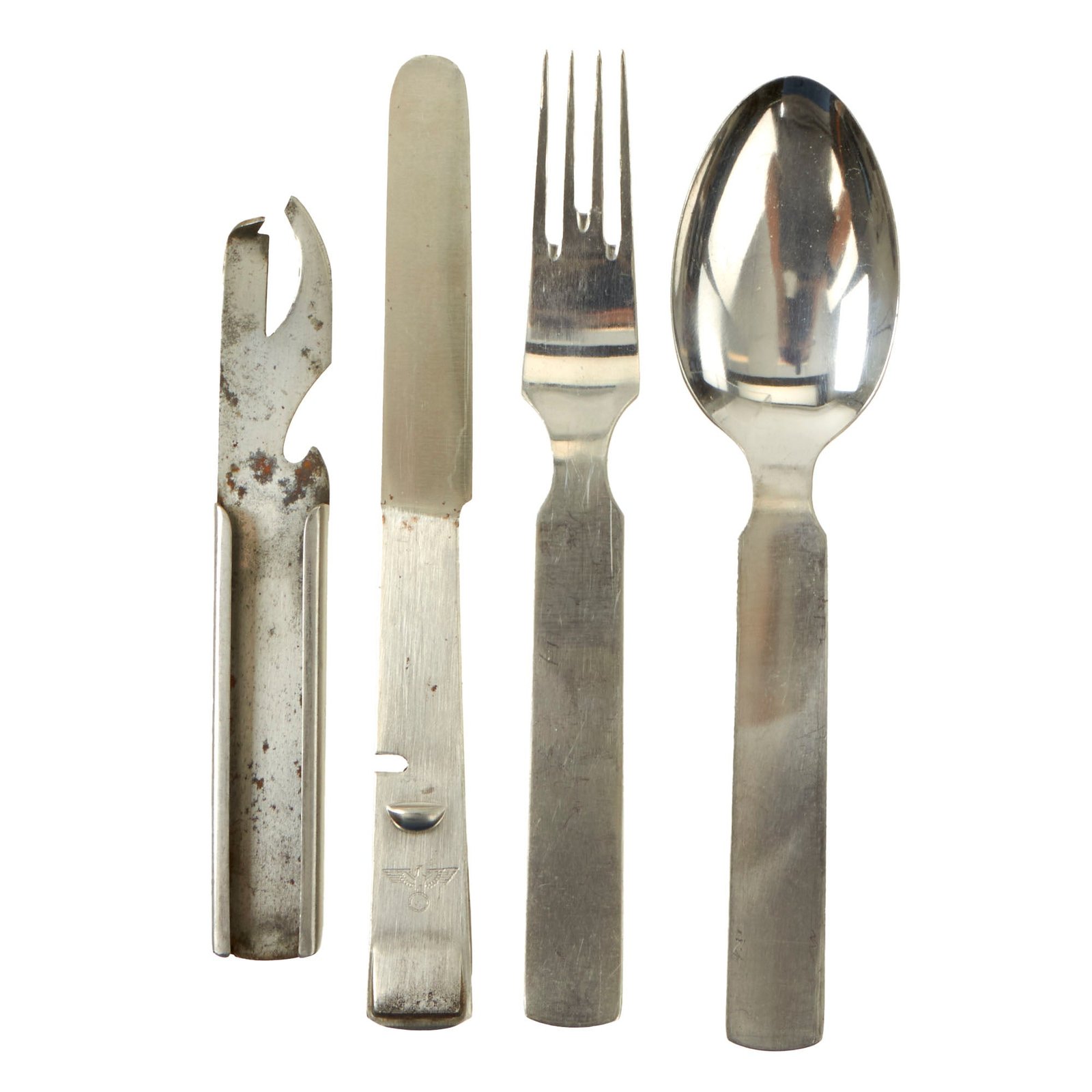 Buy Original German WWII Mess Kit Steel Utensil Set by Gustav Auerswald - dated 1942 | Original Firearms Antique For Sale