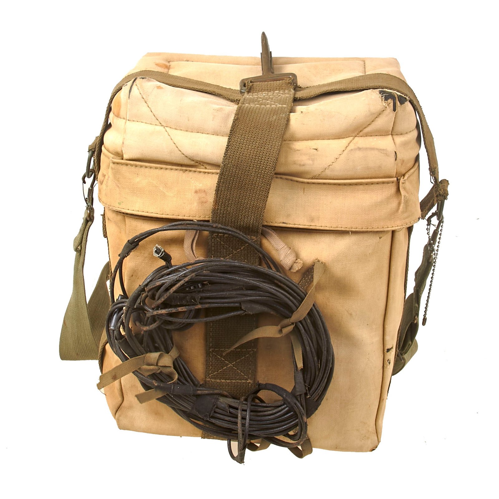 Buy Original U.S. WWII Airborne Pathfinder PPN-2 Eureka Homing Beacon Bag with Wiring & Straps | Original Firearms Antique For Sale