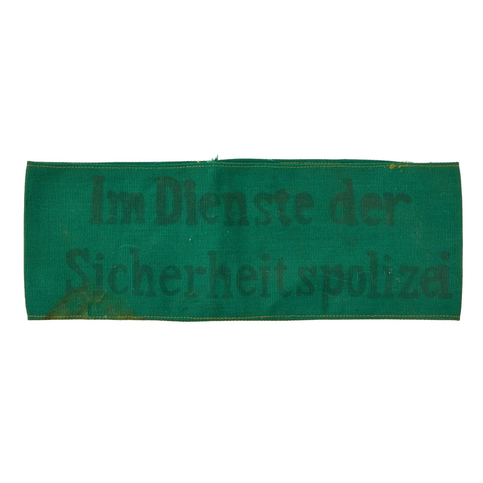 Buy Original German WWII Sicherheitspolizei Security Police Green Armband | Original Firearms Antique For Sale