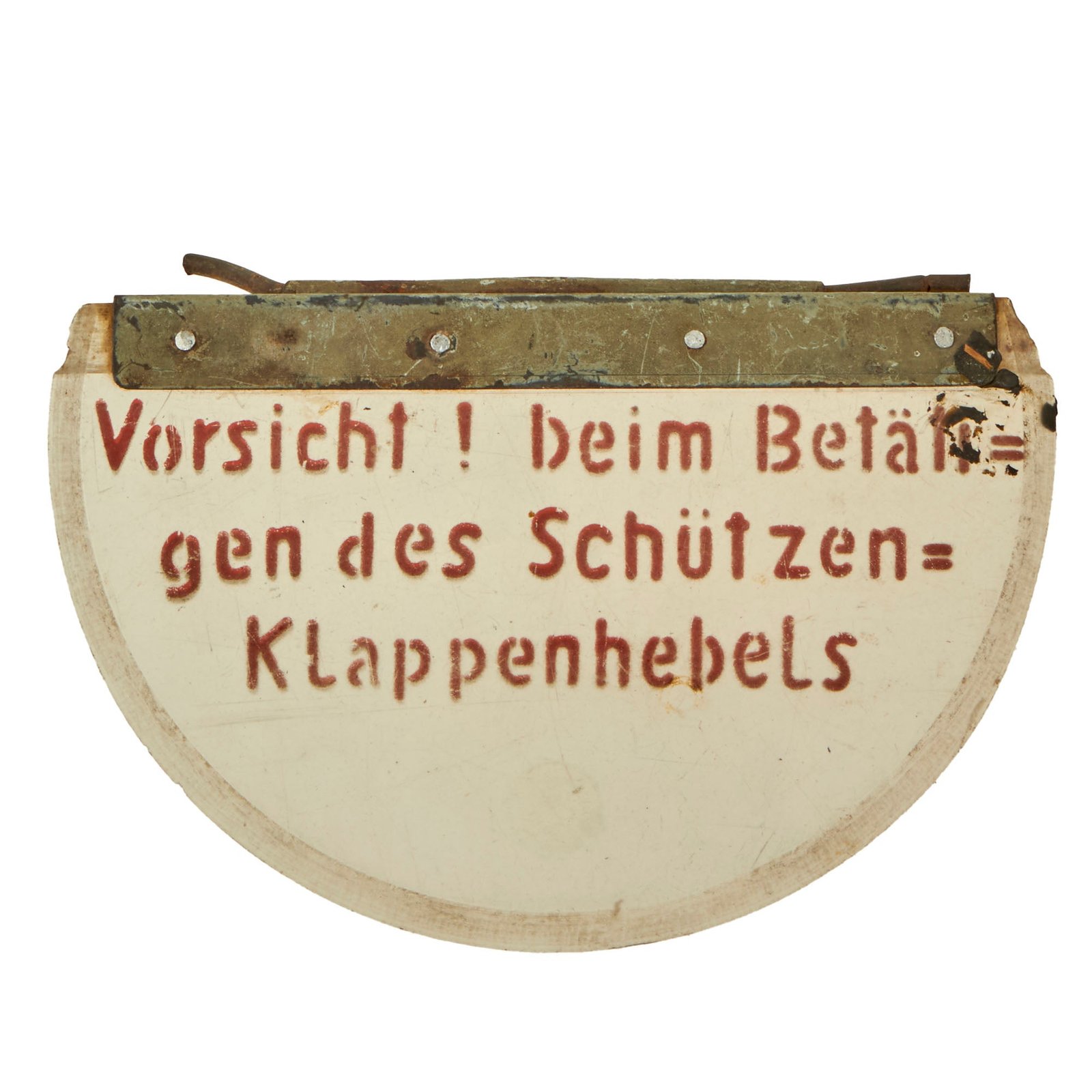 Buy Original German WWII Luftwaffe Aircraft “Vorsicht!” Aircraft Plexiglass Cover - Needs Research | Original Firearms Antique For Sale