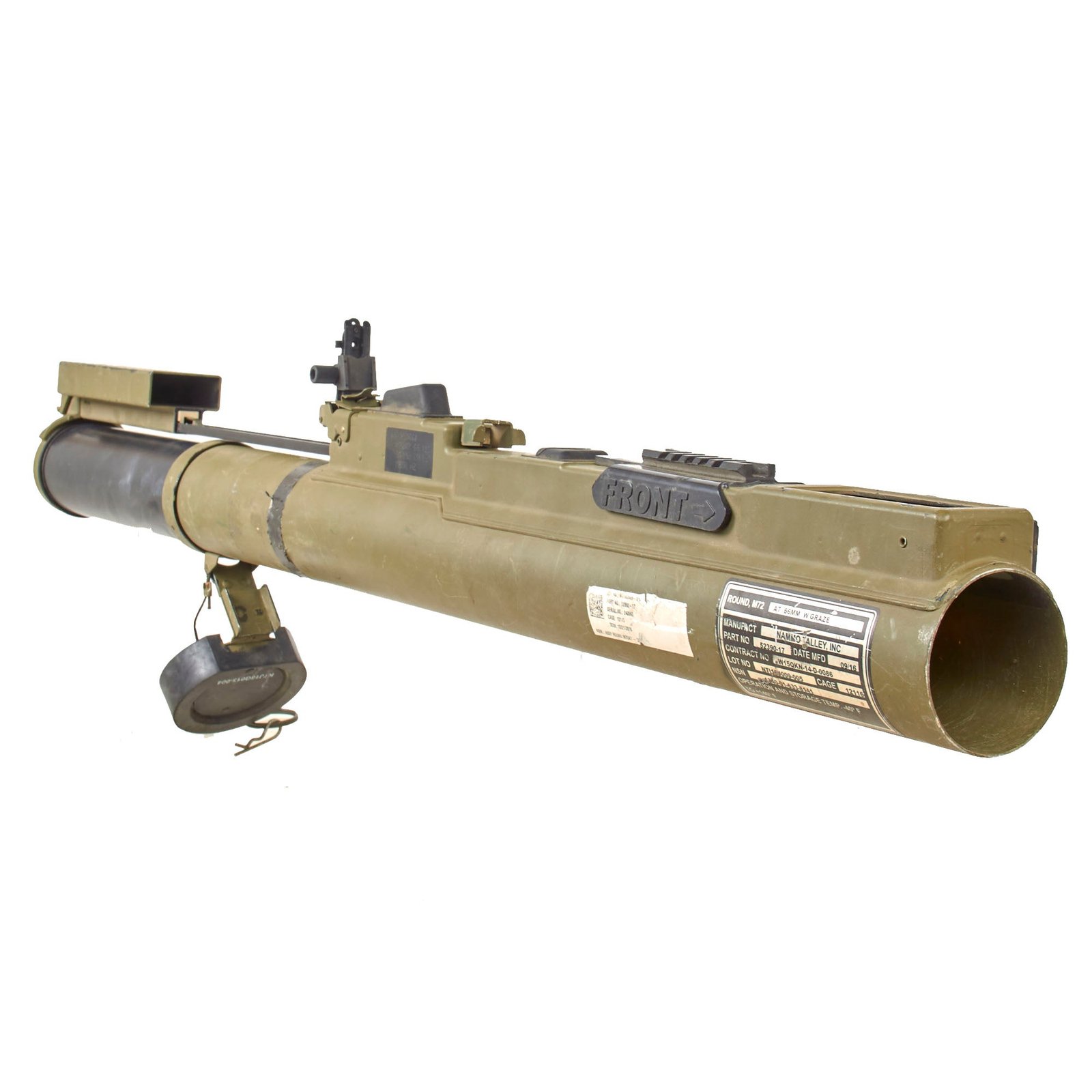 Original U.S. Global War on Terror INERT M72A7 Light Anti-Tank Weapon LAW Rocket Propelled Grenade Launcher With Picatinny Rail - Dated 2016