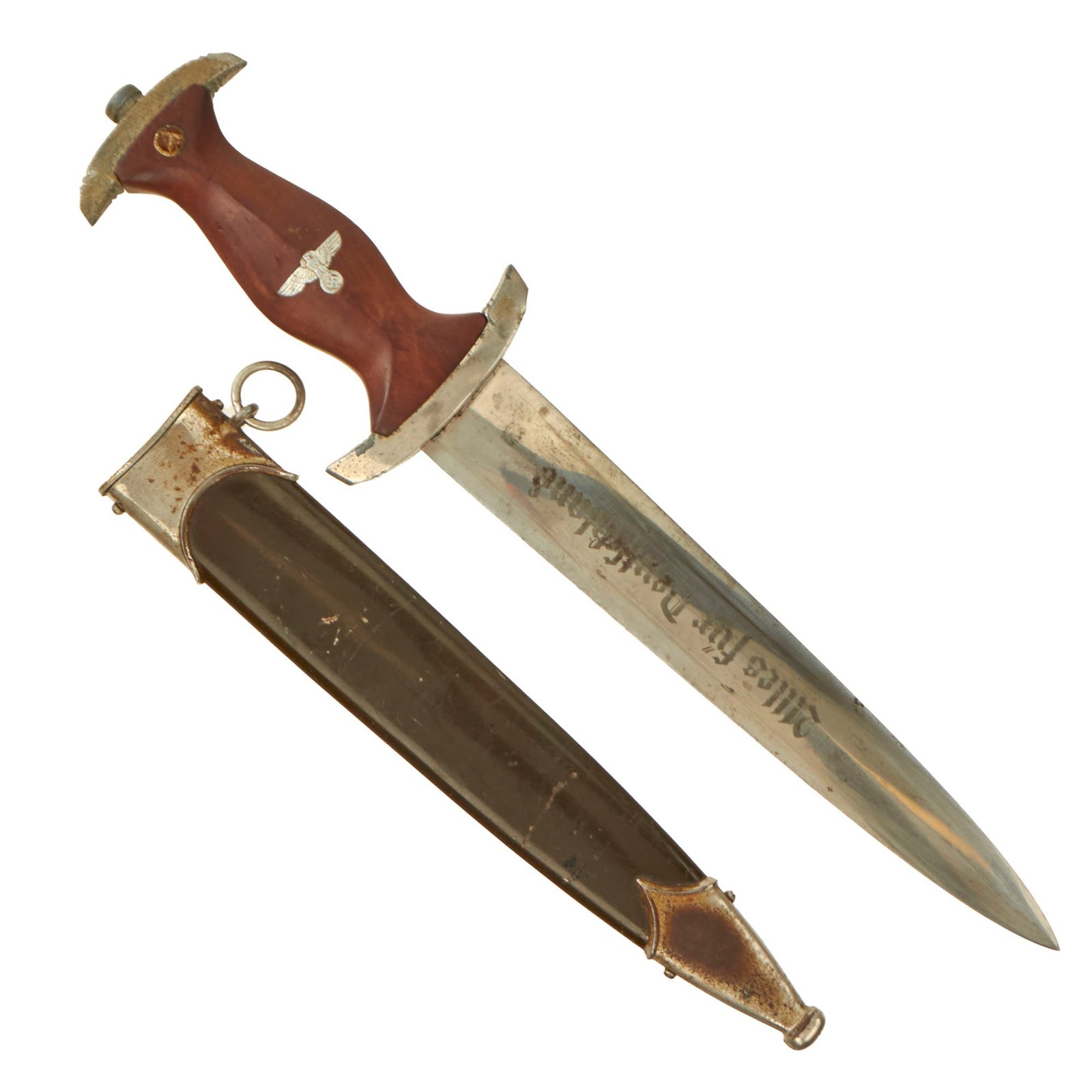 Original German WWII 1938 Dated SA Dagger by Rare Maker Hartkopf & Co. of Solingen with Scabbard - RZM M7/40/38