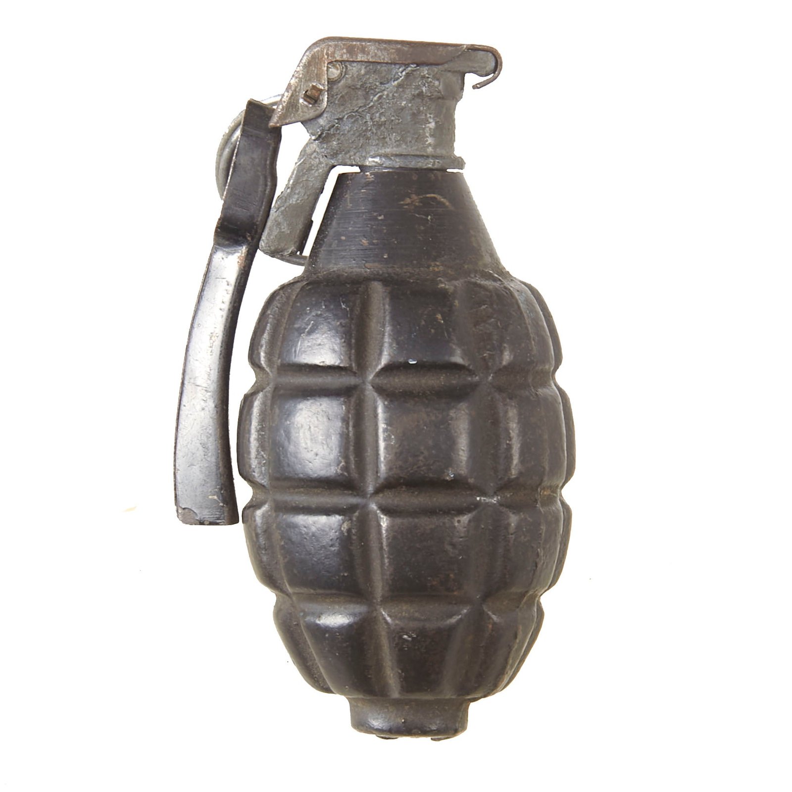 Buy Original U.S. WWI Extremely Rare Inert Mk. I Defensive Grenade with Original Fuse and Lever | Original Firearms Antique For Sale