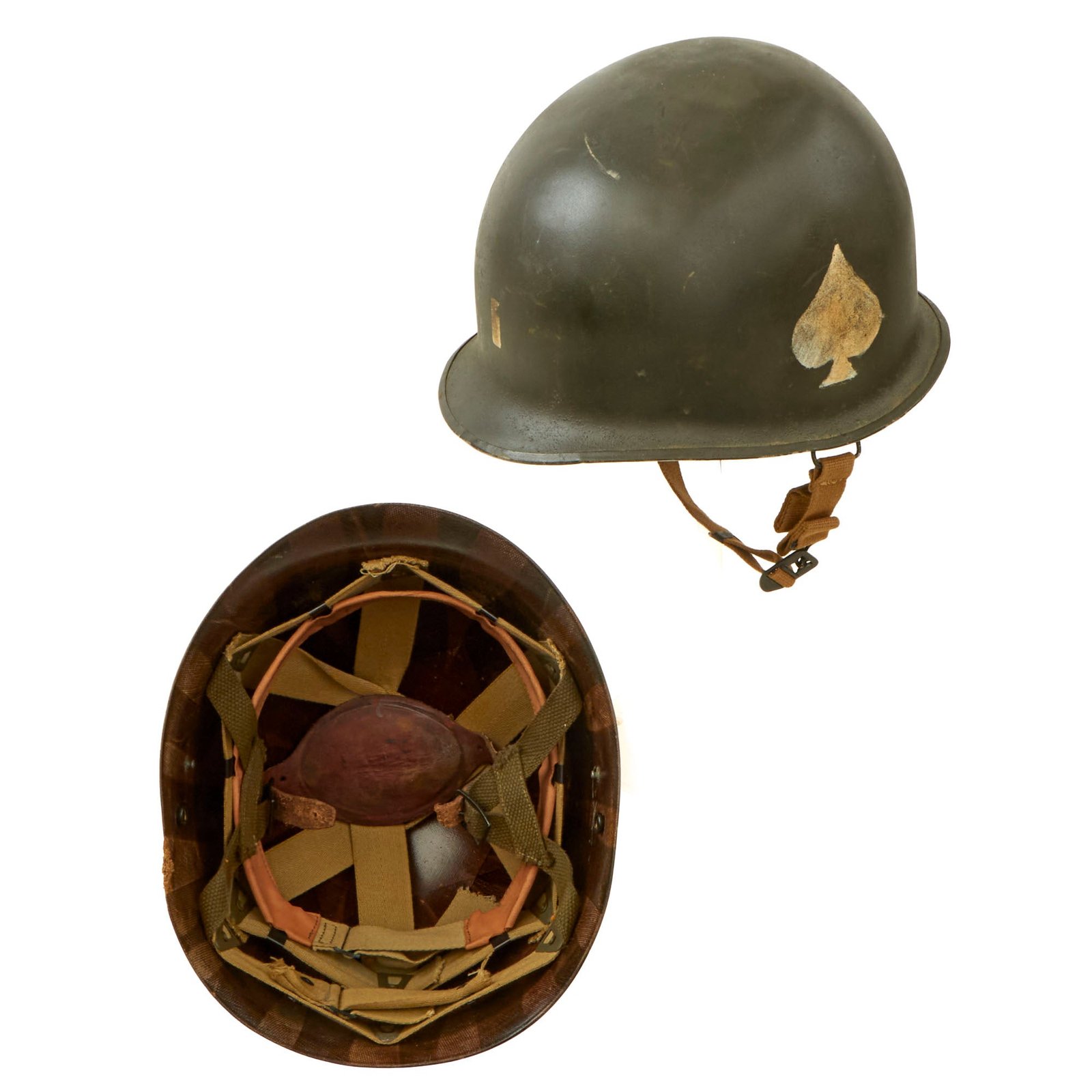 Buy Original Band of Brothers Series Costume 101st Airborne Paratrooper Helmet With Westinghouse Liner - Complete | Original Firearms Antique For Sale
