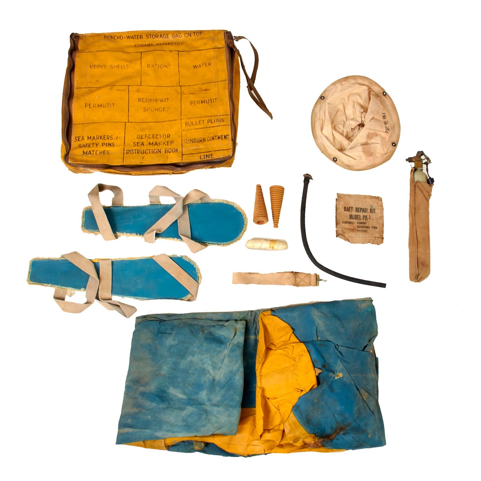 Buy Original U.S. WWII Navy Bauer Pararaft Kit Model PK-1 USN Life Raft | Original Firearms Antique For Sale