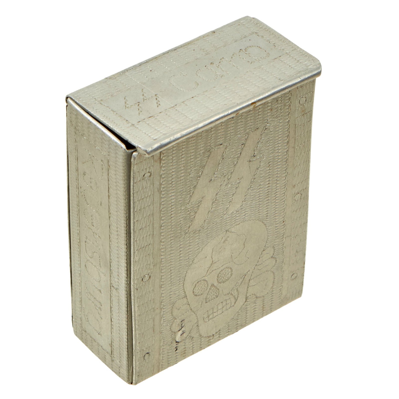 Buy Original German WWII SS POW Made Engraved Aluminum Box from Post-War Internment Camp at Regensburg | Original Firearms Antique For Sale