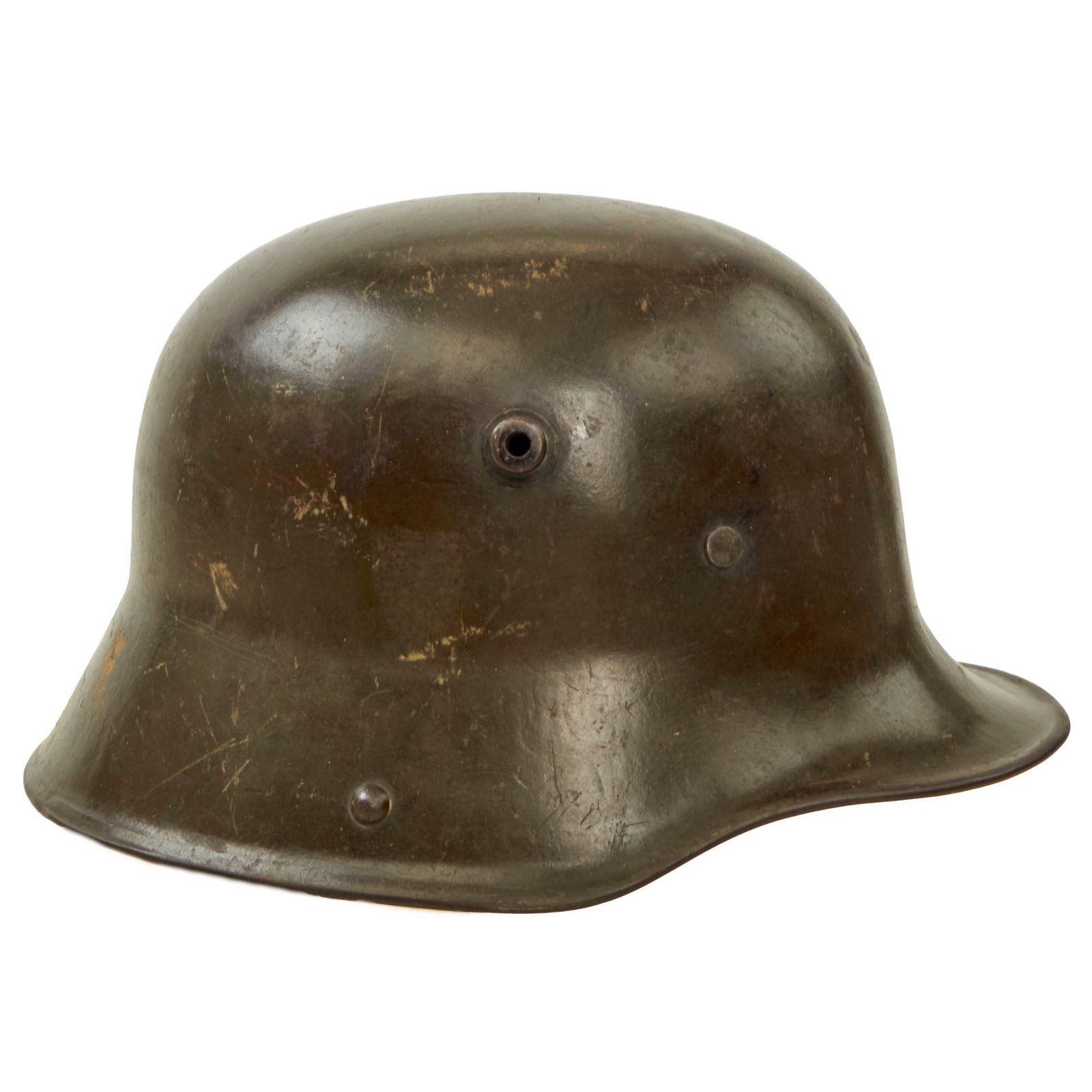 Buy Original Imperial German WWI M16 Stahlhelm Army Helmet Shell with M17 Liner Band & Two Intact Pads - Marked ET64 | Original Firearms Antique For Sale