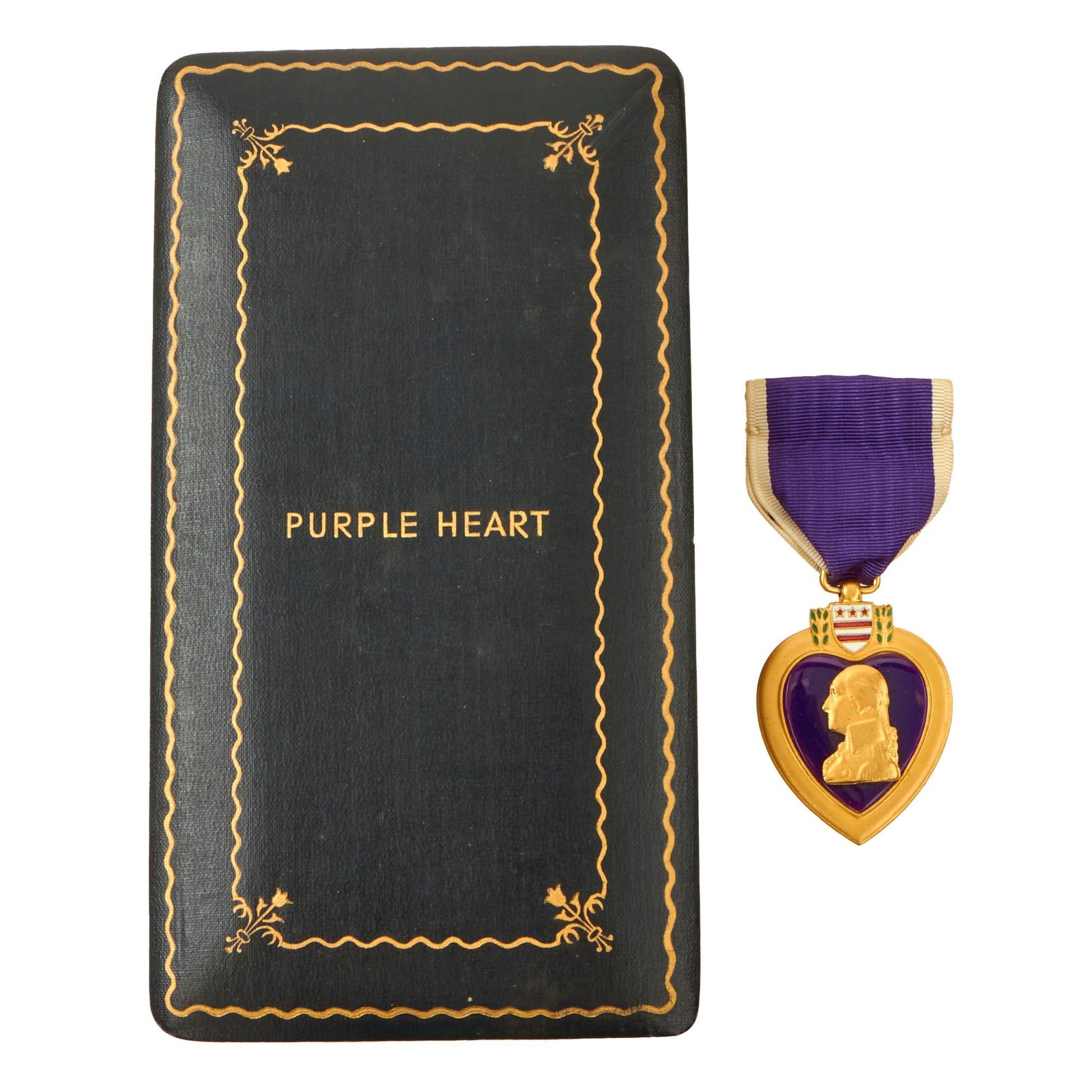 Buy Original U.S. WWII Numbered Purple Heart Medal in Original Presentation Case - #340389 | Original Firearms Antique For Sale