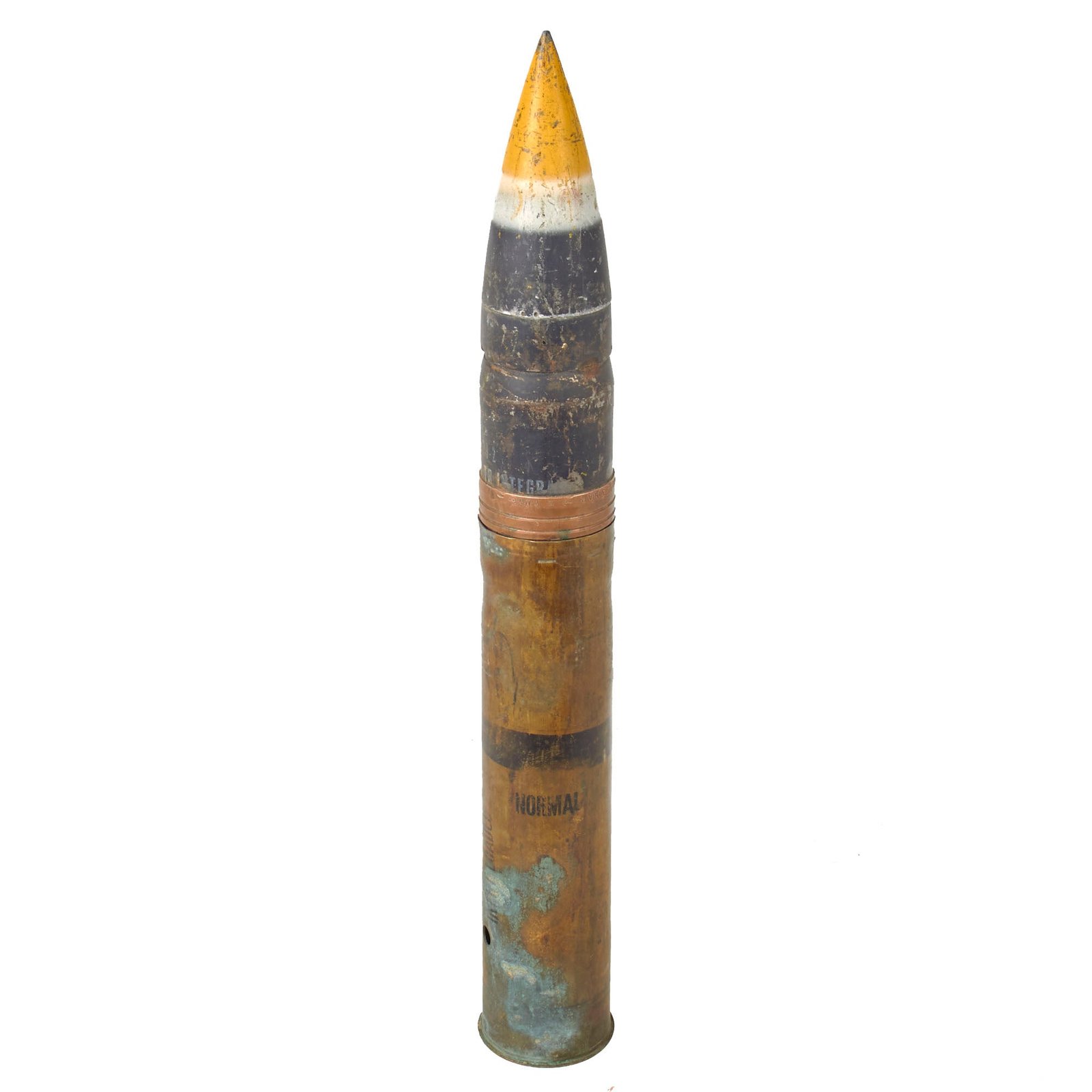 Original U.S. WWII Inert 75mm M61 High Explosive Sherman Tank Round M5A1 Armor Piercing Mk 29 Mod 2 Projectile